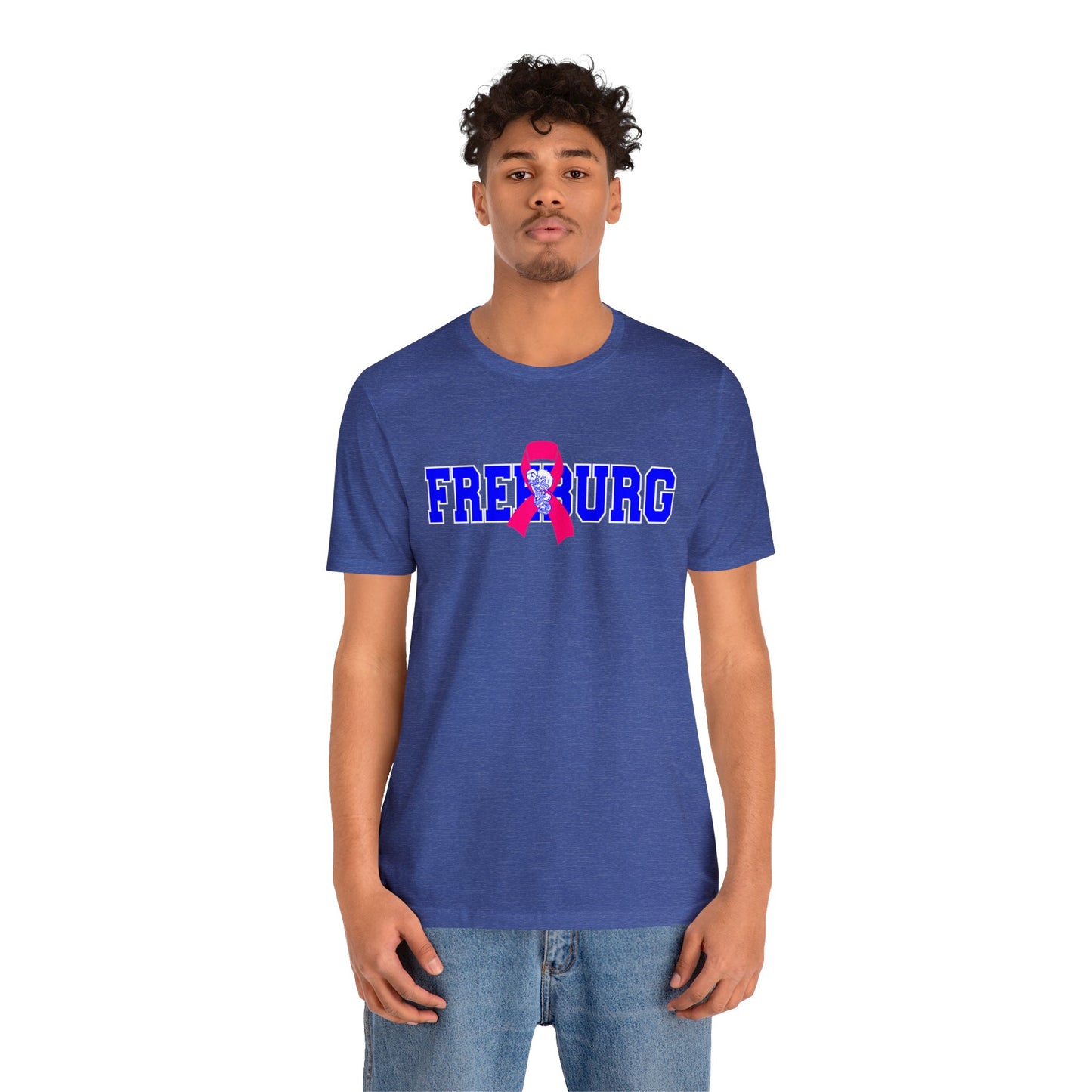 Freeburg Midgets Pink Ribbon Bella Jersey Short Sleeve Tee (Unisex)