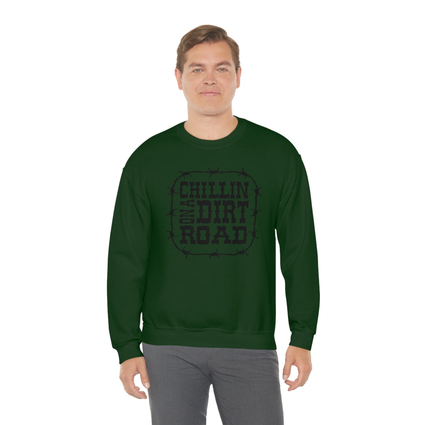 "Chillin' on a Dirt Road" - Unisex Heavy Blend™ Crewneck Sweatshirt