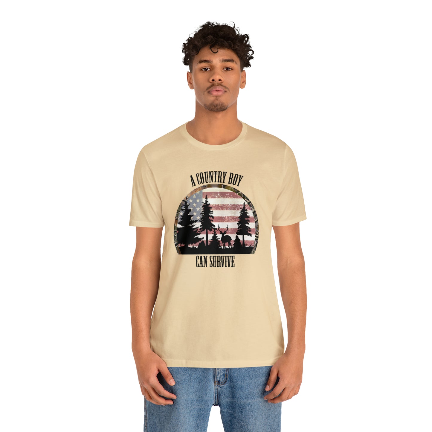 "A Country Boy Can Survive" Unisex Jersey Short Sleeve Tee