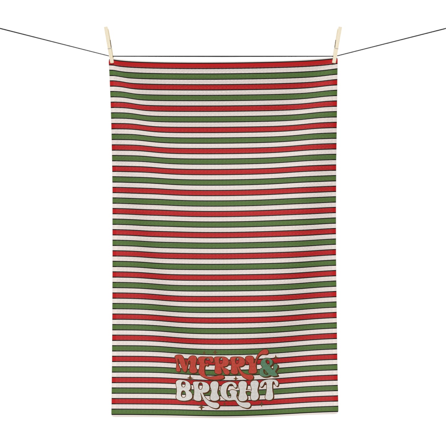 Merry and Bright Christmas/ Holiday Soft Tea Towel