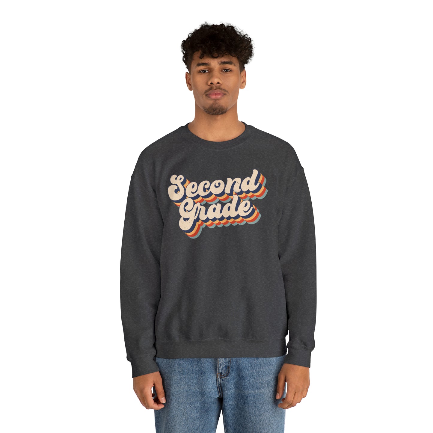 Retro Second Grade Unisex Heavy Blend™ Crewneck Sweatshirt