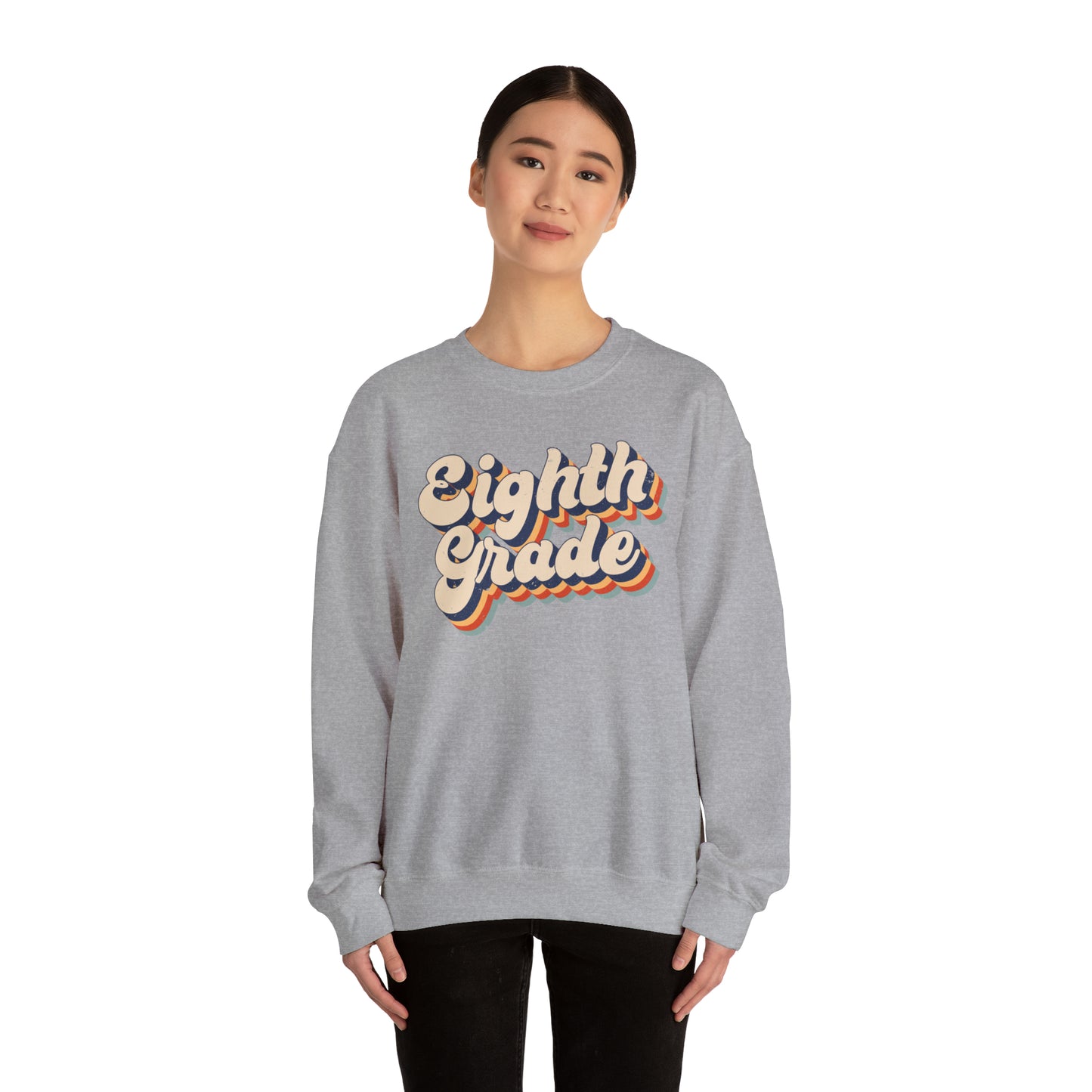 Retro Eighth Grade Unisex Heavy Blend™ Crewneck Sweatshirt