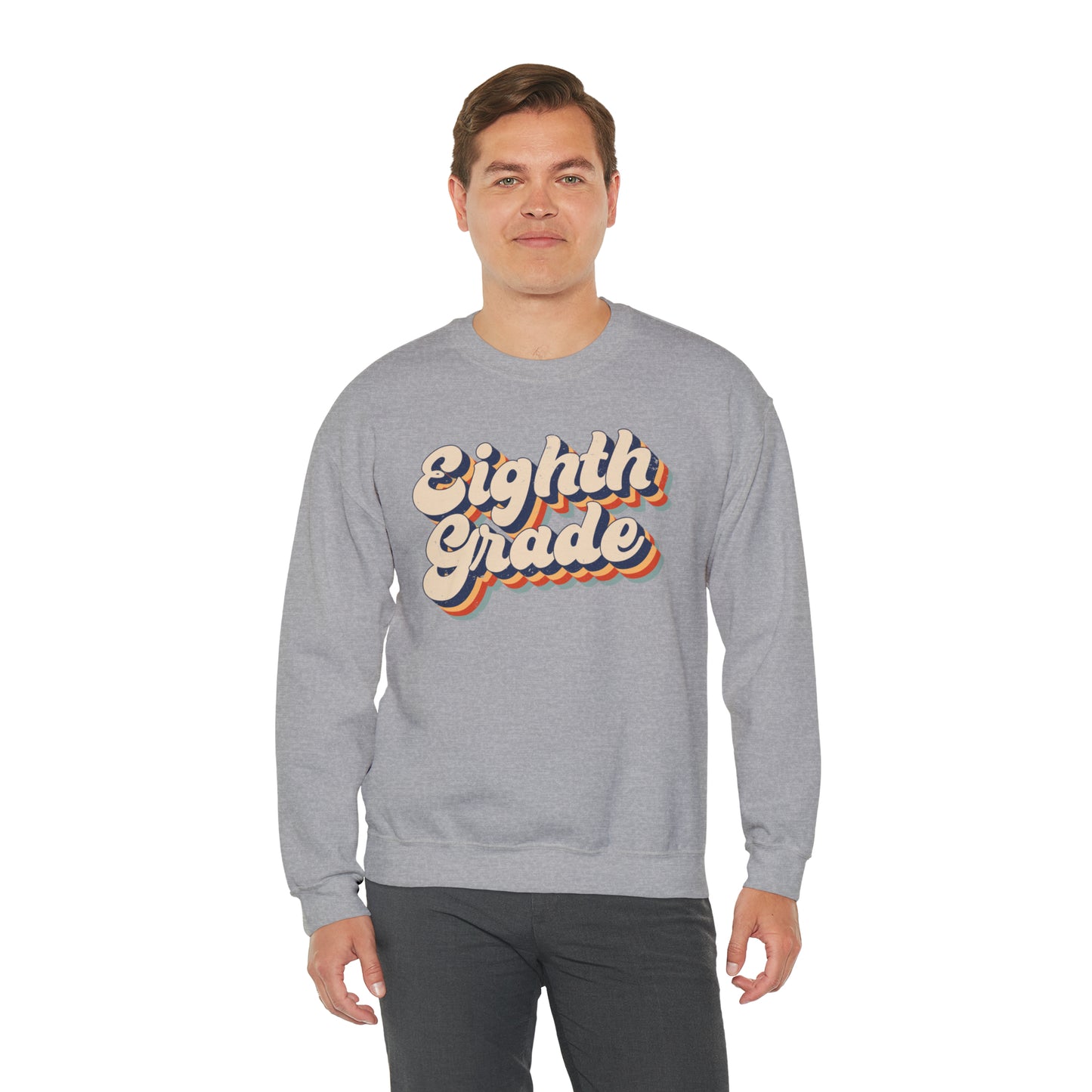 Retro Eighth Grade Unisex Heavy Blend™ Crewneck Sweatshirt