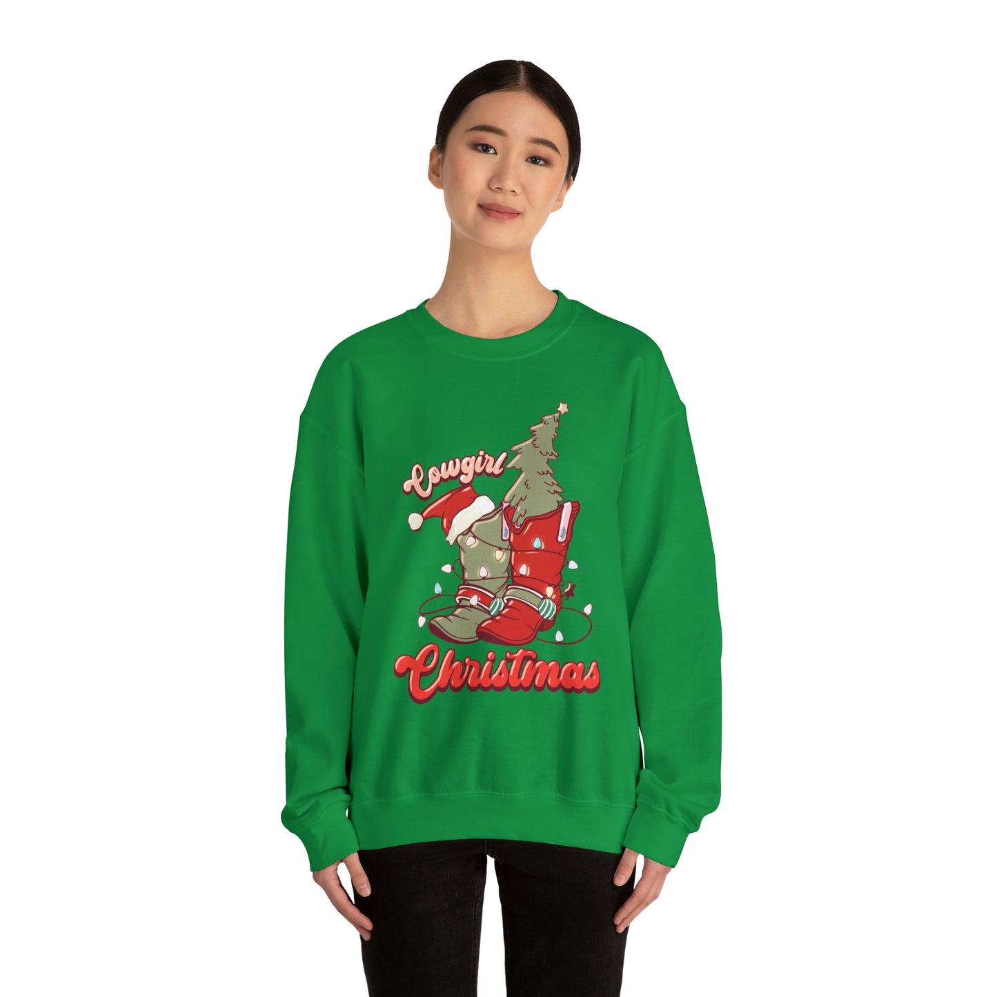 Cowgirl Christmas Unisex Heavy Blend™ Crewneck Sweatshirt