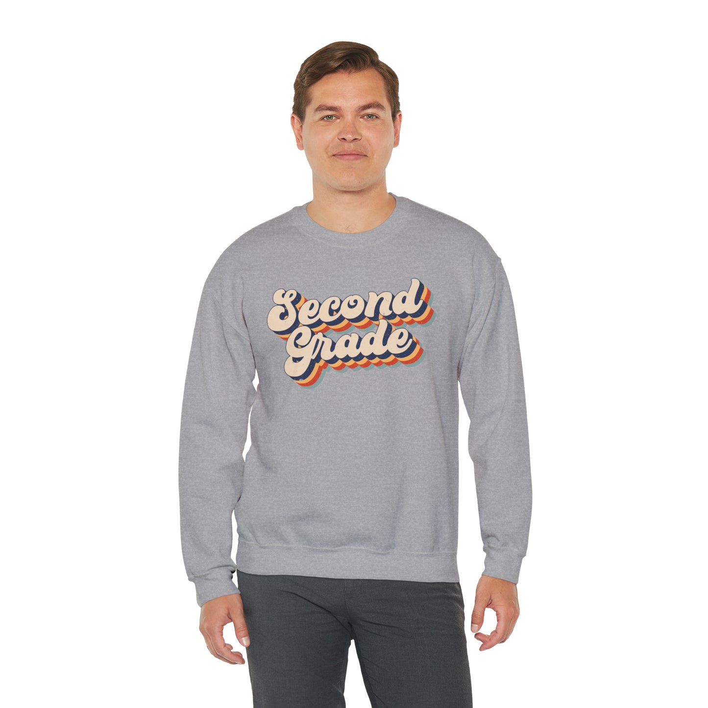 Retro Second Grade Unisex Heavy Blend™ Crewneck Sweatshirt