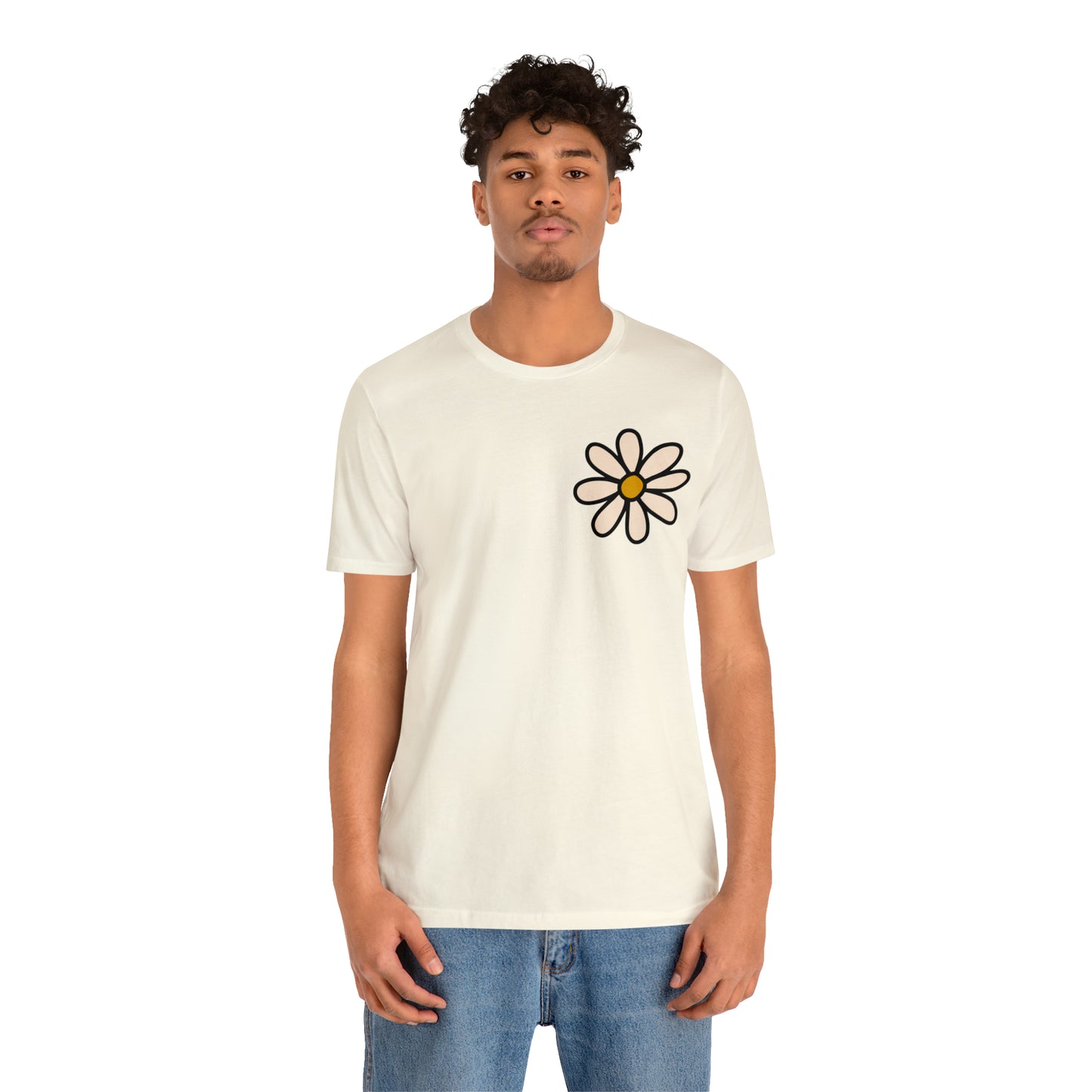 Distressed Daisy Love Like Jesus - Front and Back Design - T-Shirt