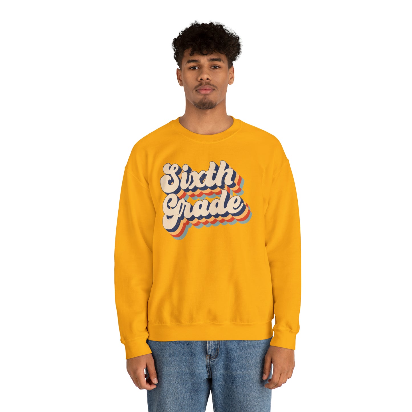 Retro Sixth Grade Unisex Heavy Blend™ Crewneck Sweatshirt
