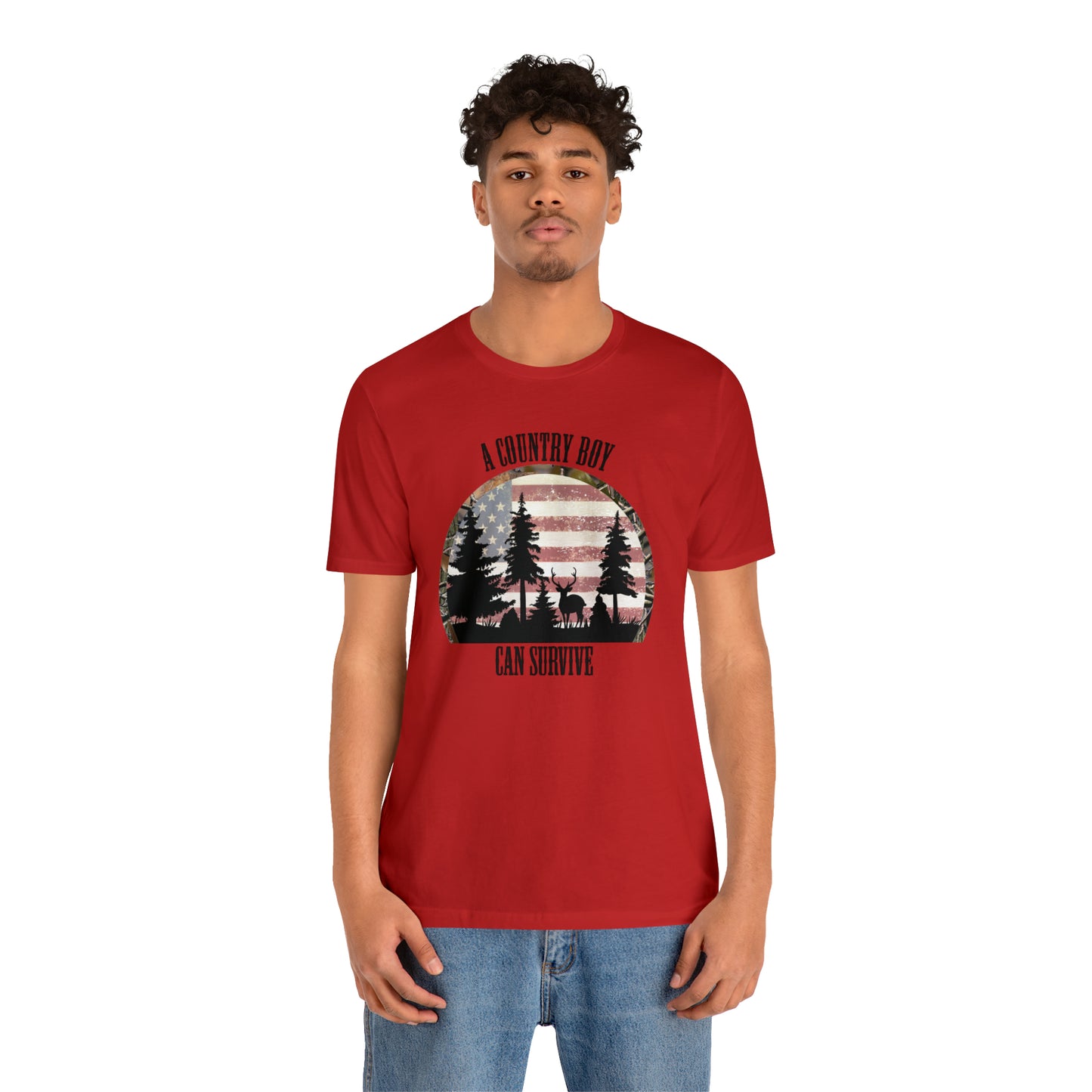 "A Country Boy Can Survive" Unisex Jersey Short Sleeve Tee