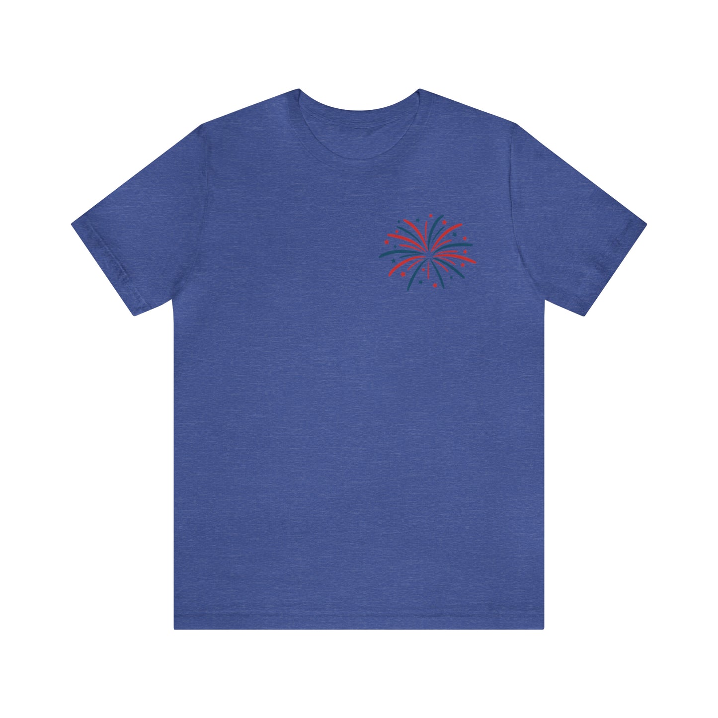 "Land of the Free Because of the Brave" Unisex Jersey Short Sleeve Tee (Front and Back Design)