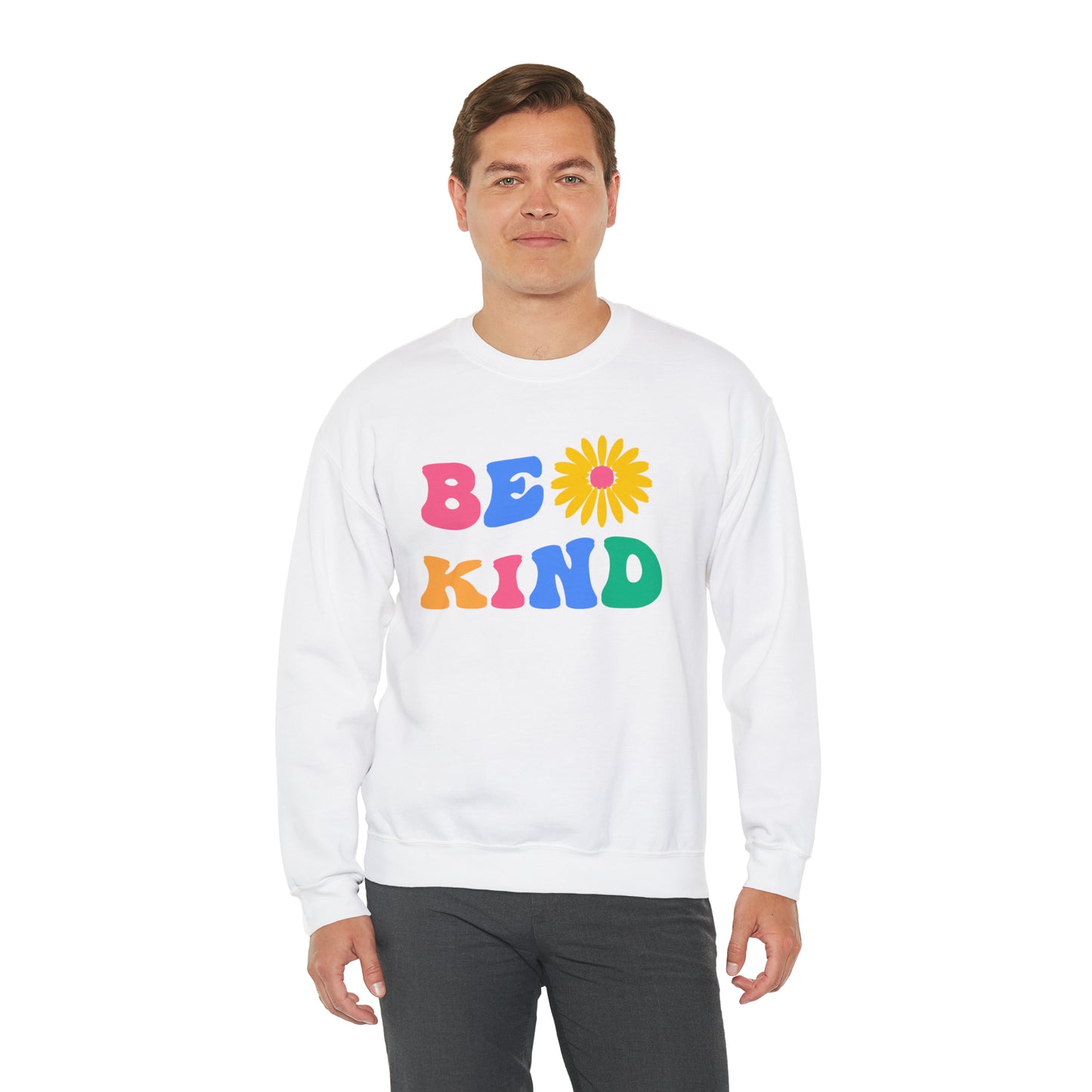 Be Kind Retro Warm Colored Unisex Heavy Blend™ Crewneck Sweatshirt