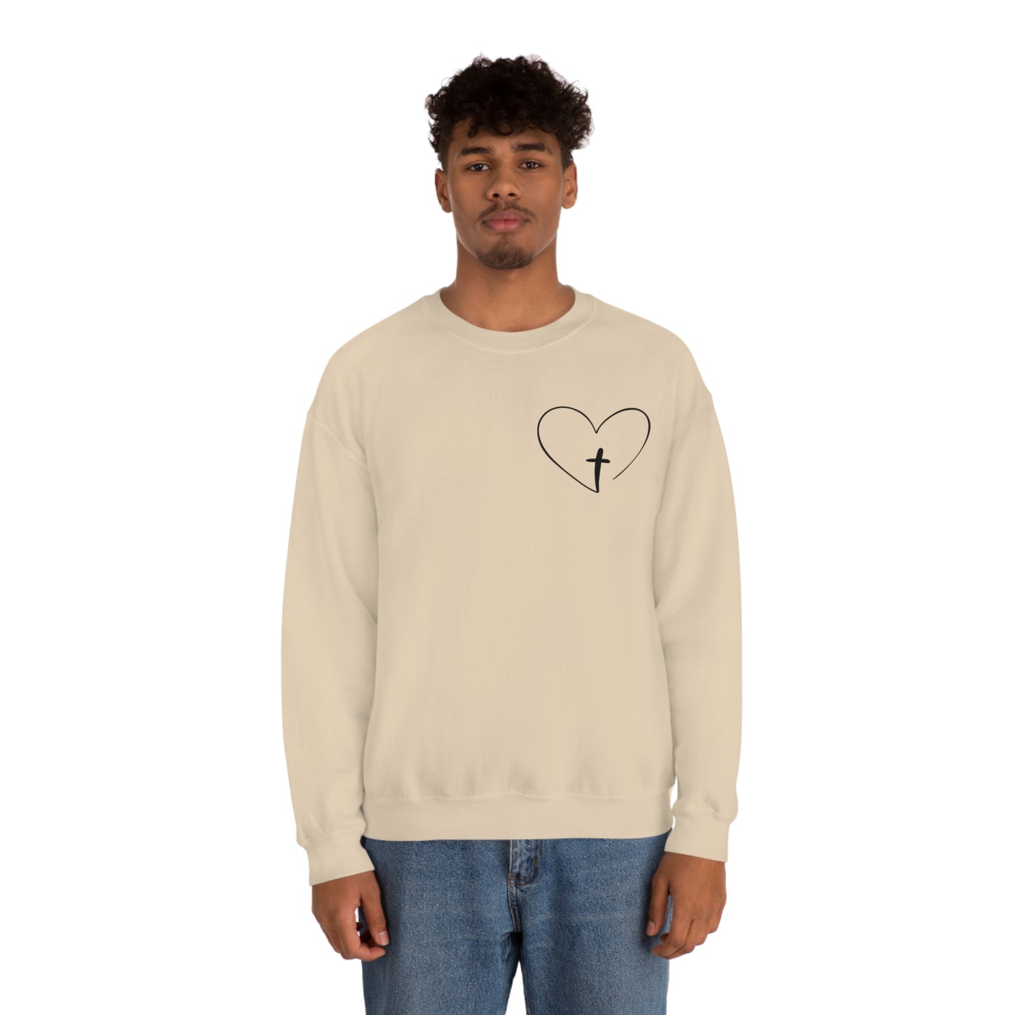 "Jesus Scripture" Front & Back Design - Unisex Heavy Blend™ Crewneck Sweatshirt