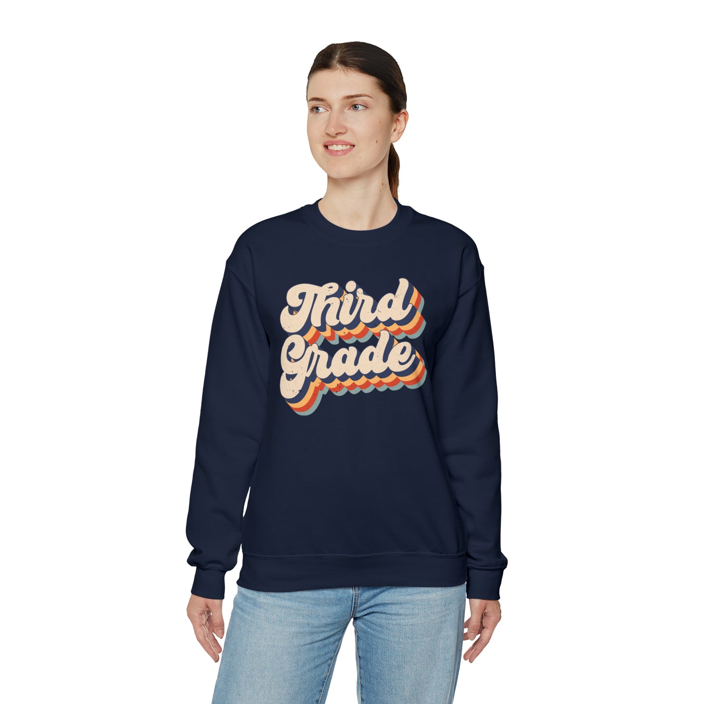 Retro Third Grade Unisex Heavy Blend™ Crewneck Sweatshirt