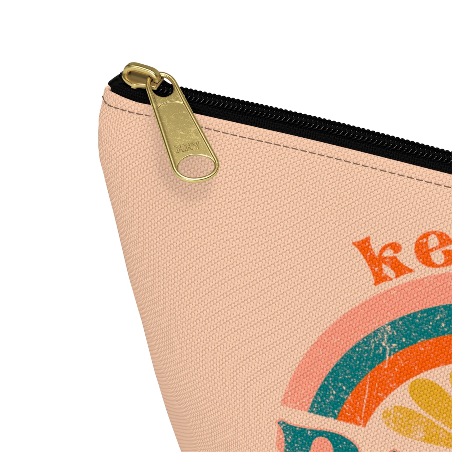 Christian Keep the Faith Print Design Accessory Pouch w T-bottom