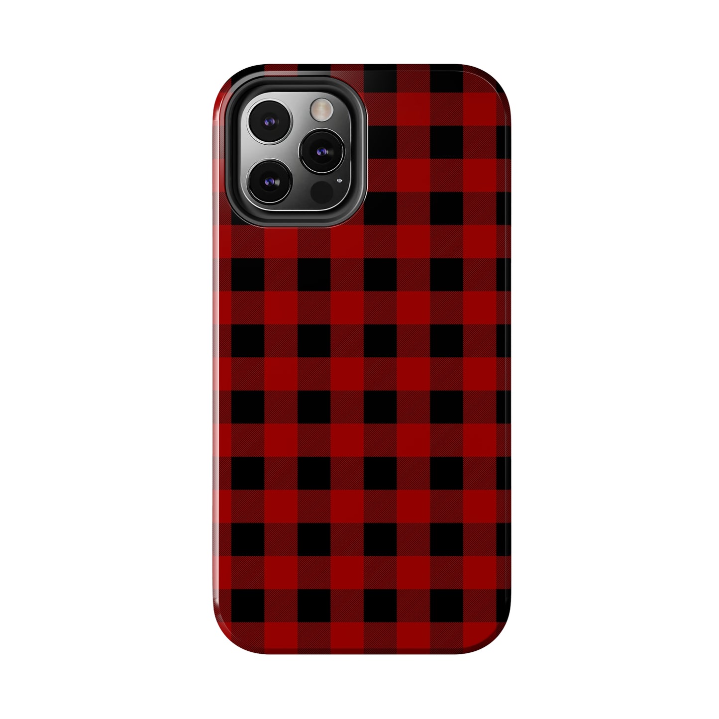 Red and Black Plaid Tough Phone Cases