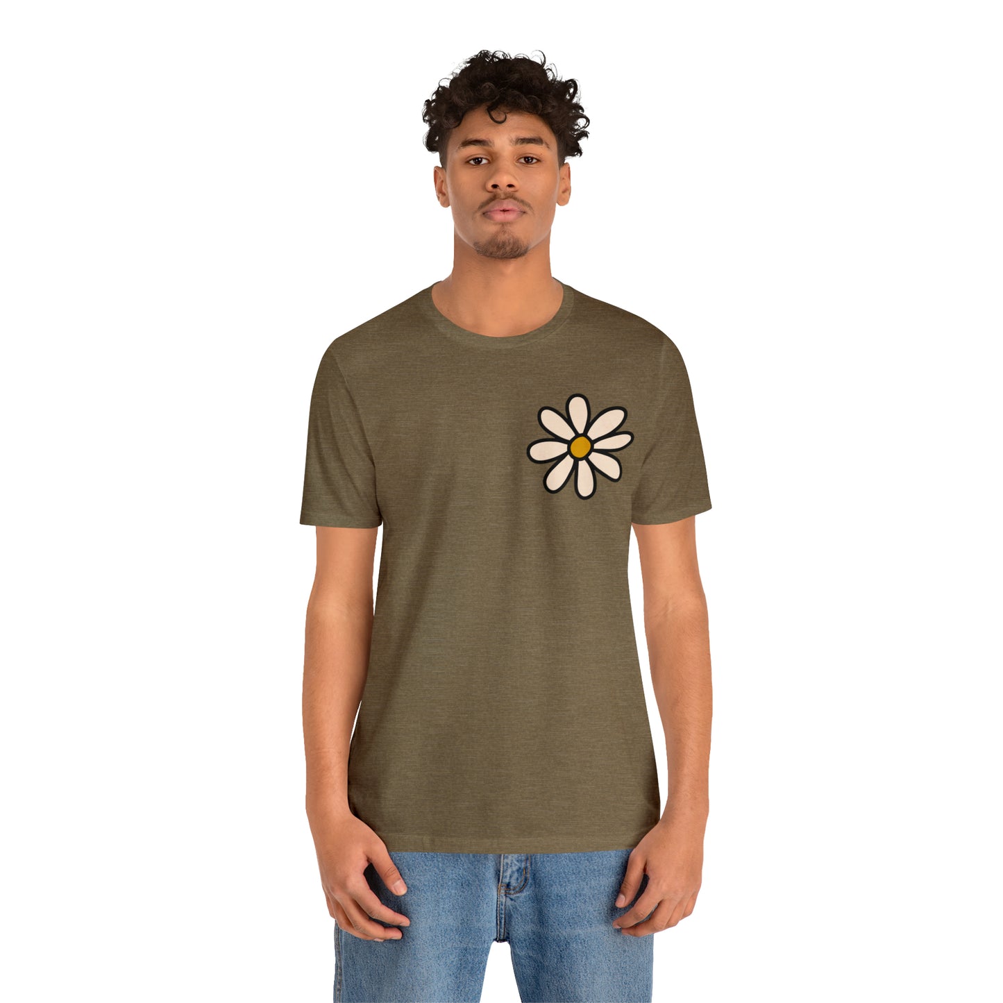 Distressed Daisy Love Like Jesus - Front and Back Design - T-Shirt