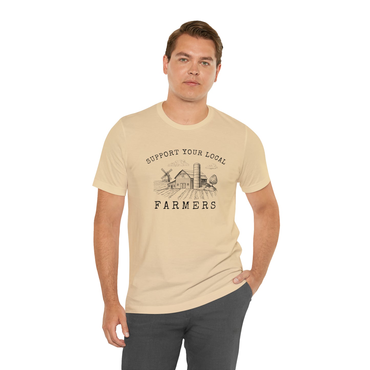 "Support Your Local Farmers Wide Scene" Unisex Jersey Short Sleeve Tee