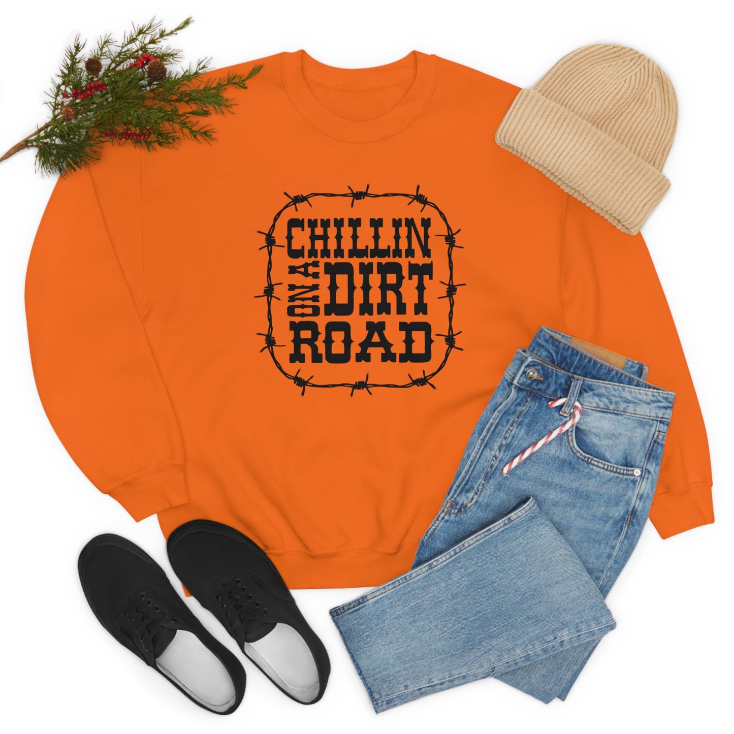 "Chillin' on a Dirt Road" - Unisex Heavy Blend™ Crewneck Sweatshirt