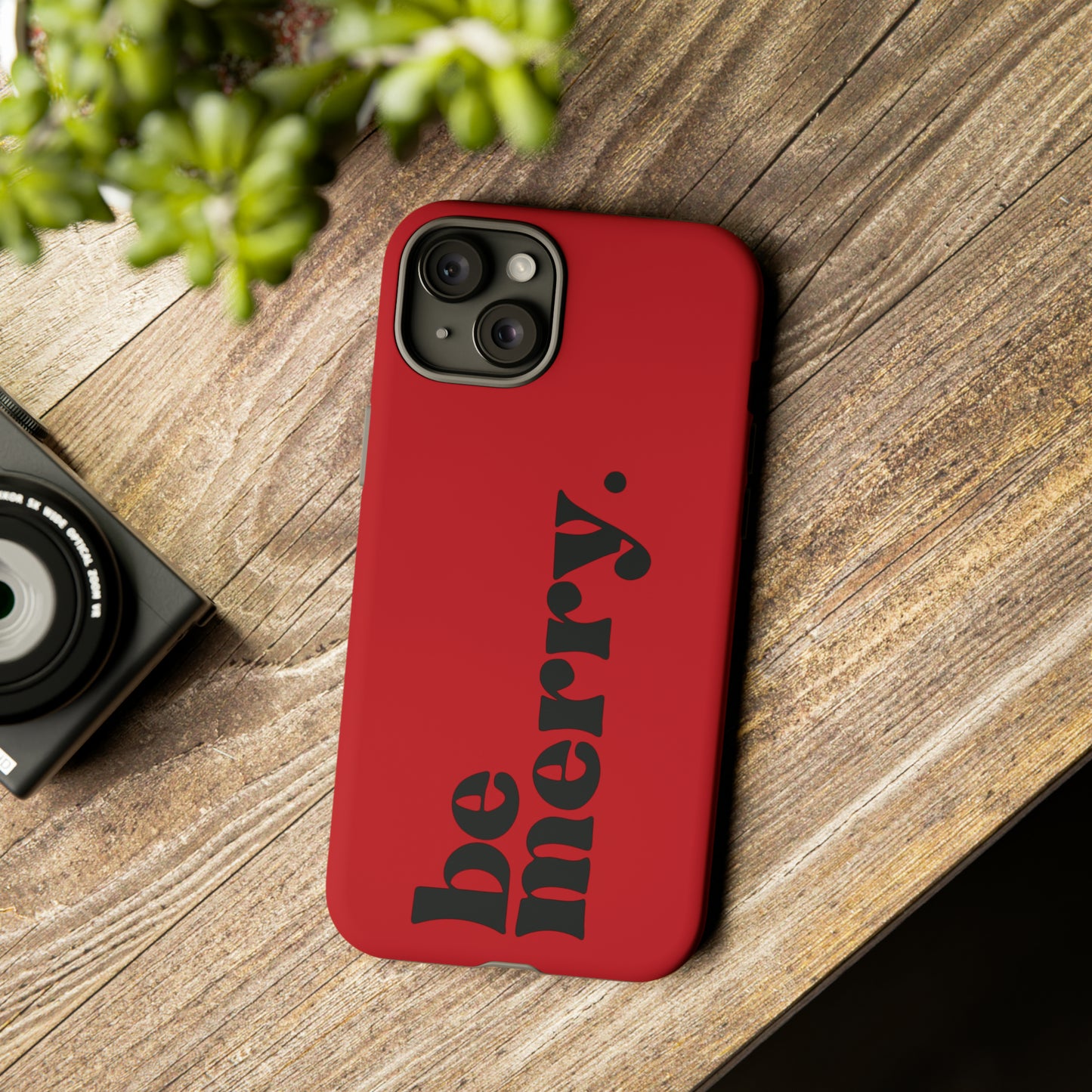 be merry Christmas/ Holiday Apple iPhone Tough Cases
