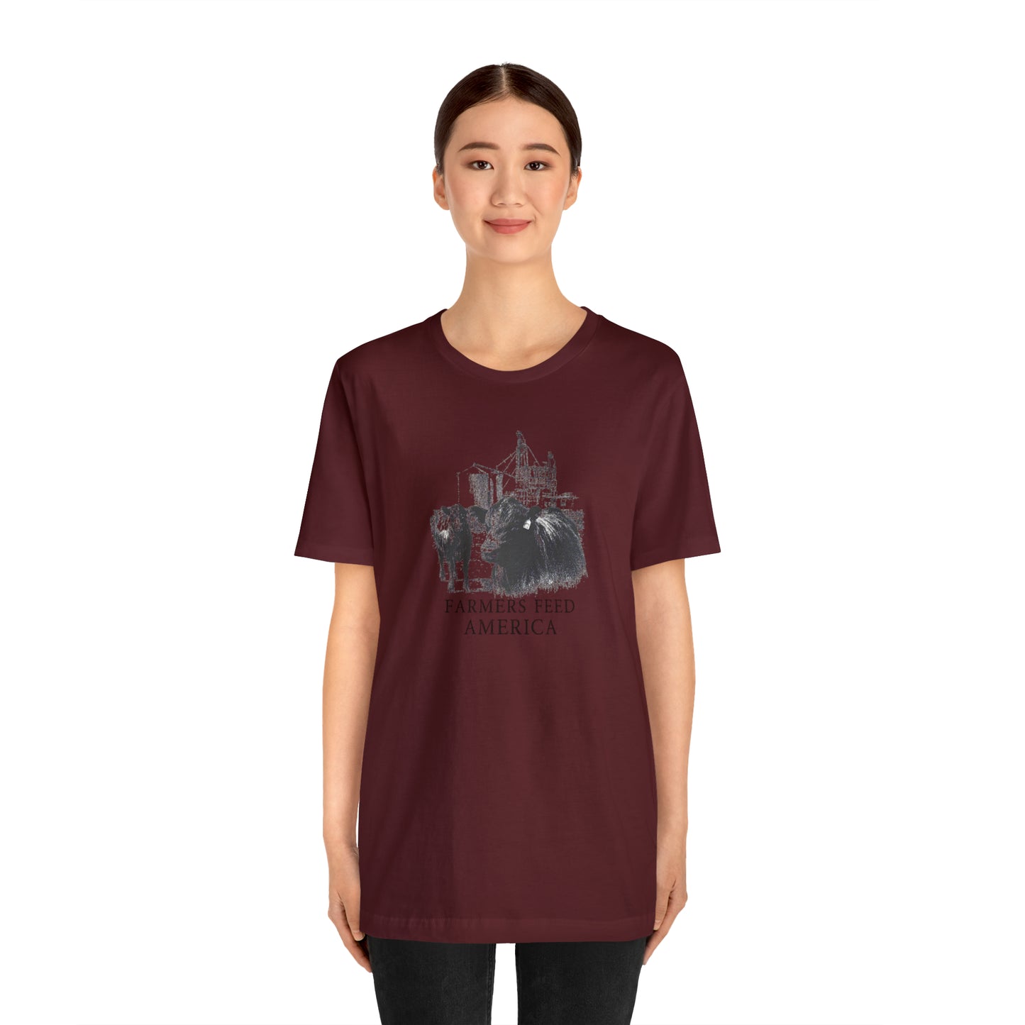 "Farmers Feed America" Unisex Jersey Short Sleeve Tee