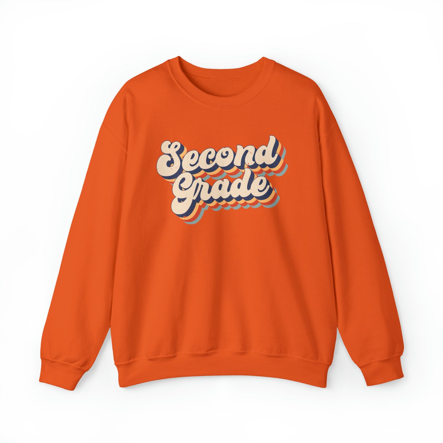 Retro Second Grade Unisex Heavy Blend™ Crewneck Sweatshirt