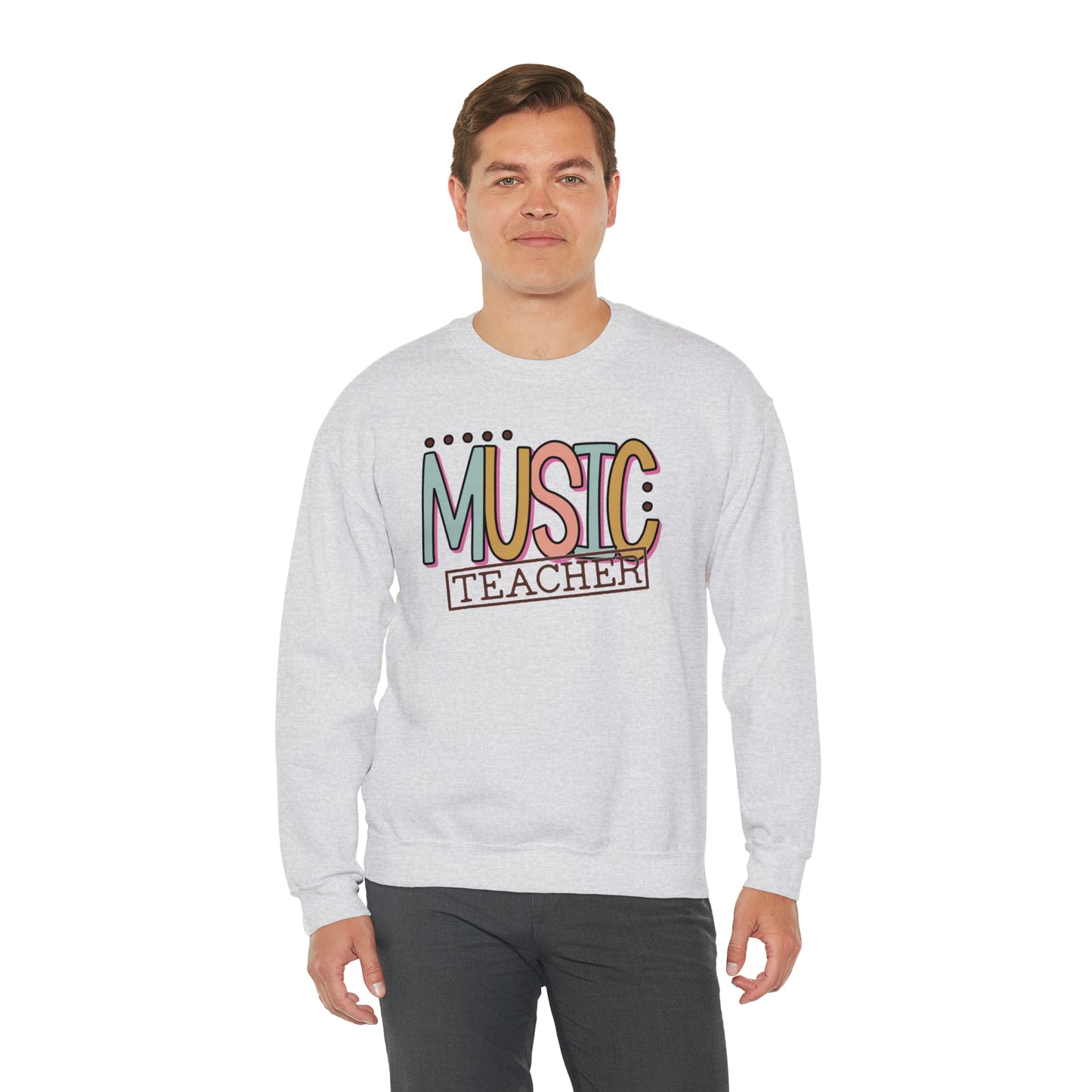 Vintage Multi-Colored Technology Teacher Lined Heavyweight Crewneck Sweatshirt