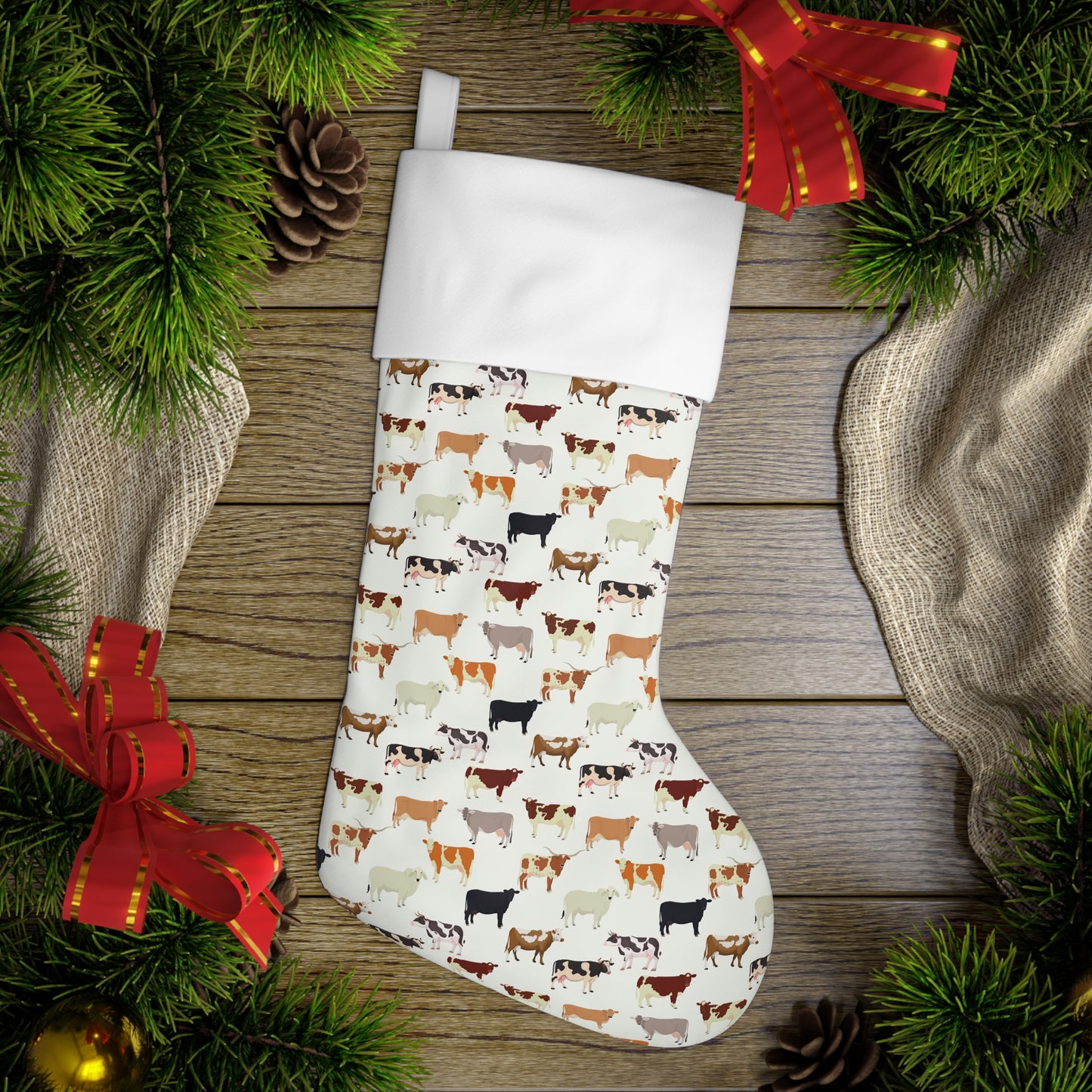 All About the Cows Holiday Stocking