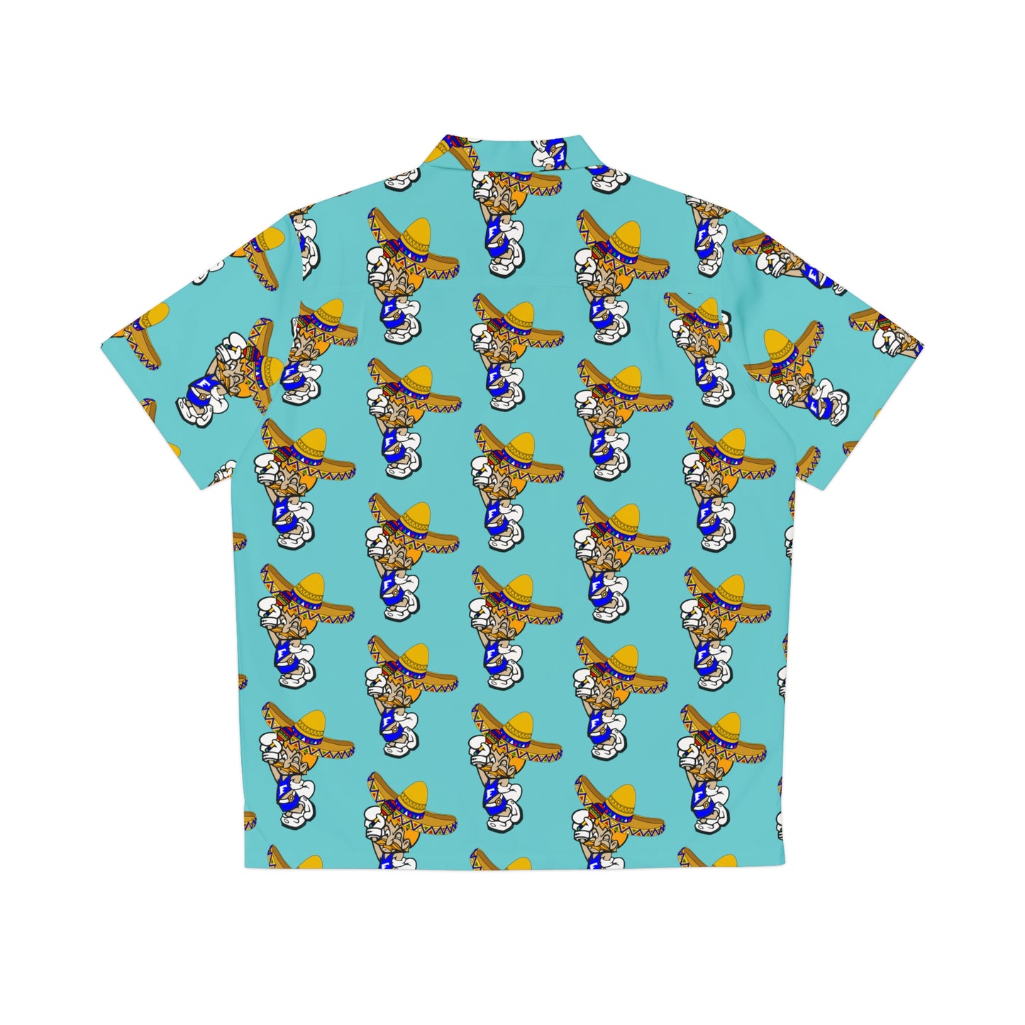 Freeburg Sombrero Midget Men's Hawaiian Shirt - Aqua Blue