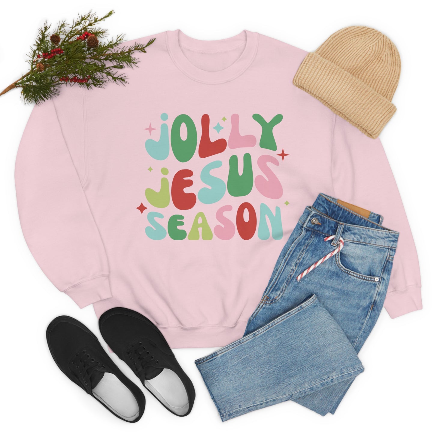 Jolly Jesus Season Heavyweight Crewneck Sweatshirt