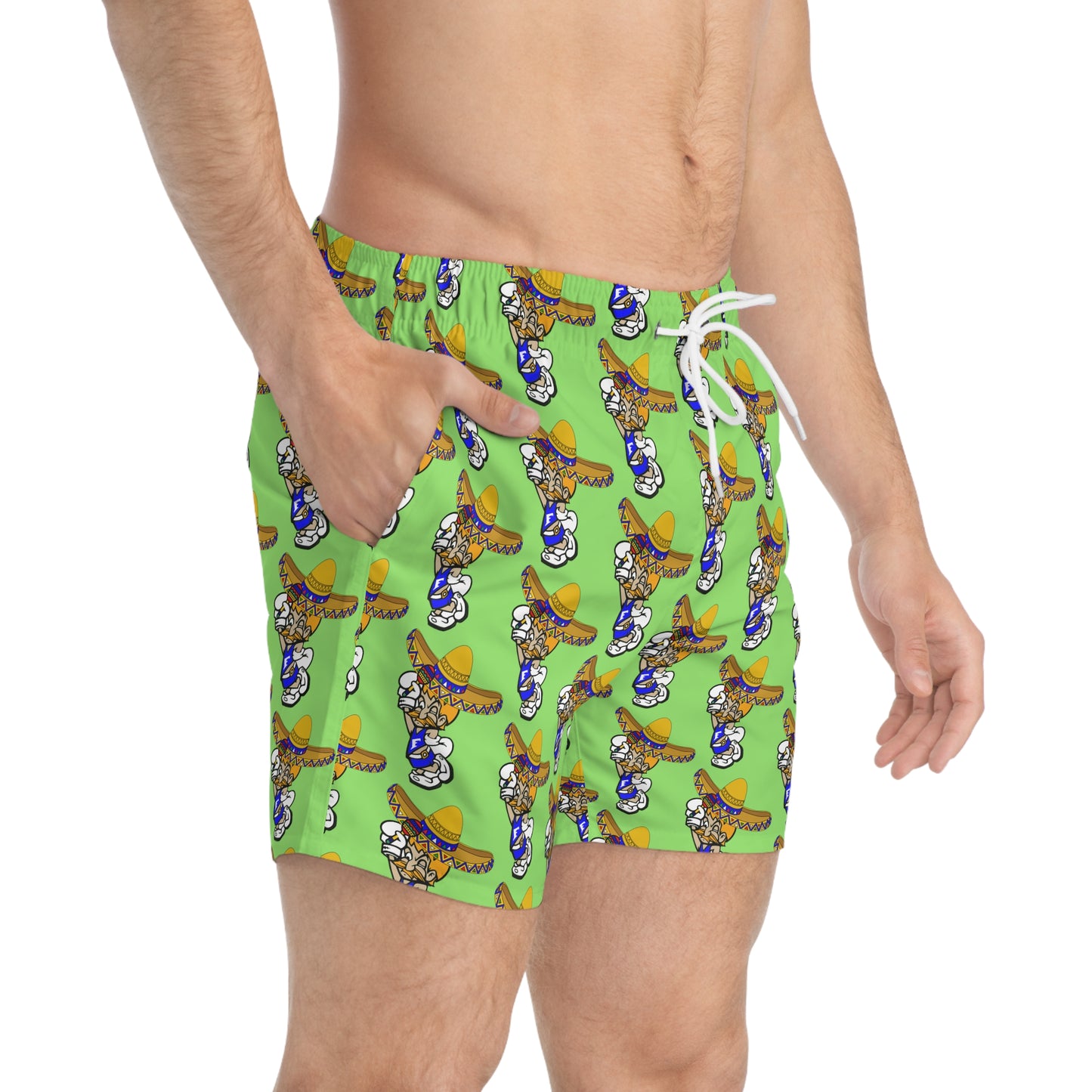 Sombrero Midget Swim Trunks - Lime Green
