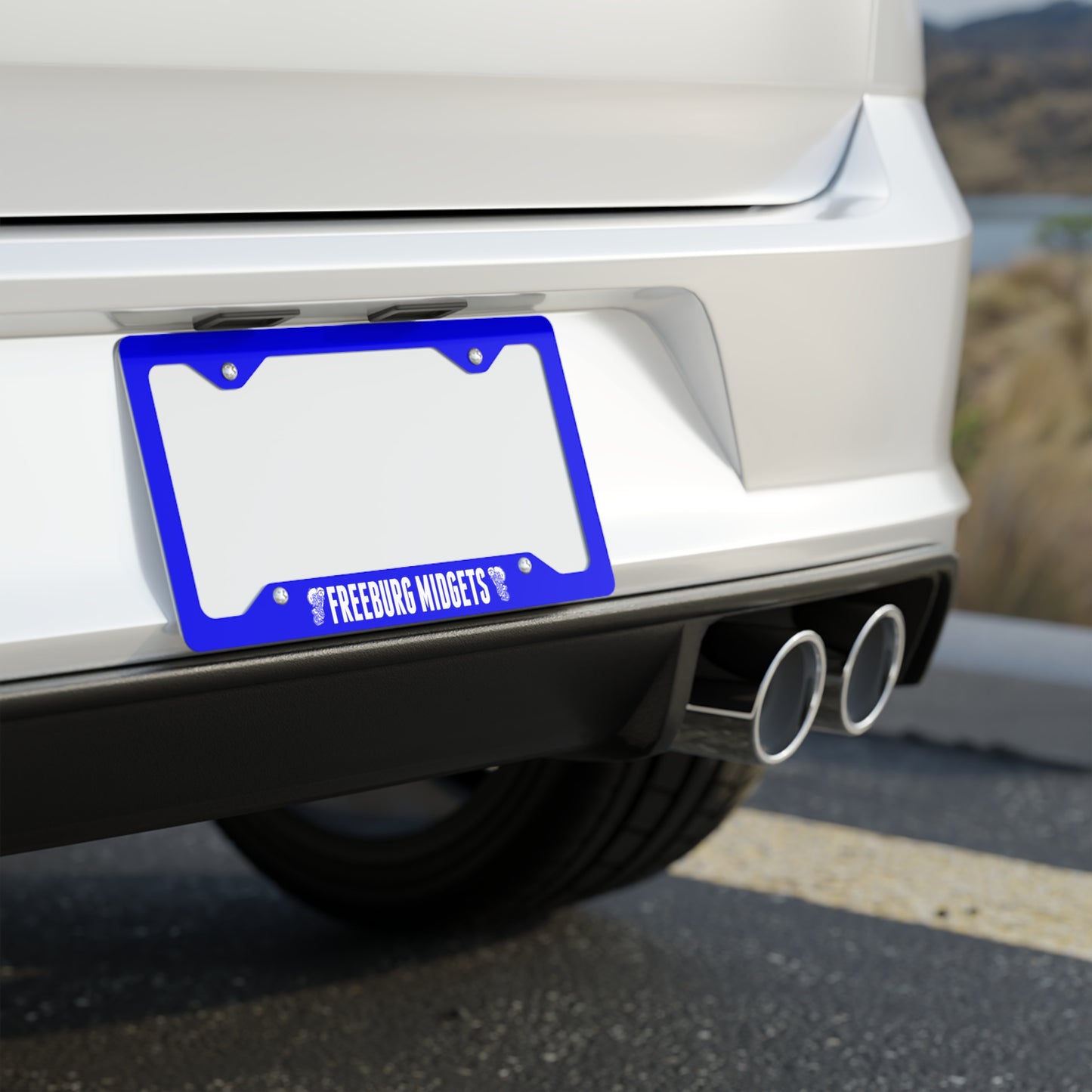 Freeburg Midgets Metal License Plate Frame - Royal