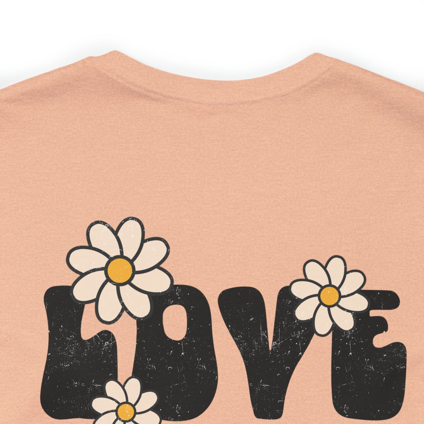 Distressed Daisy Love Like Jesus - Front and Back Design - T-Shirt