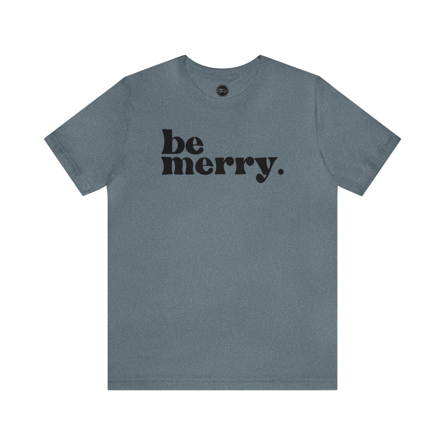 Be Merry Christmas/ Holiday Bella Jersey Short Sleeve Tee (Unisex)