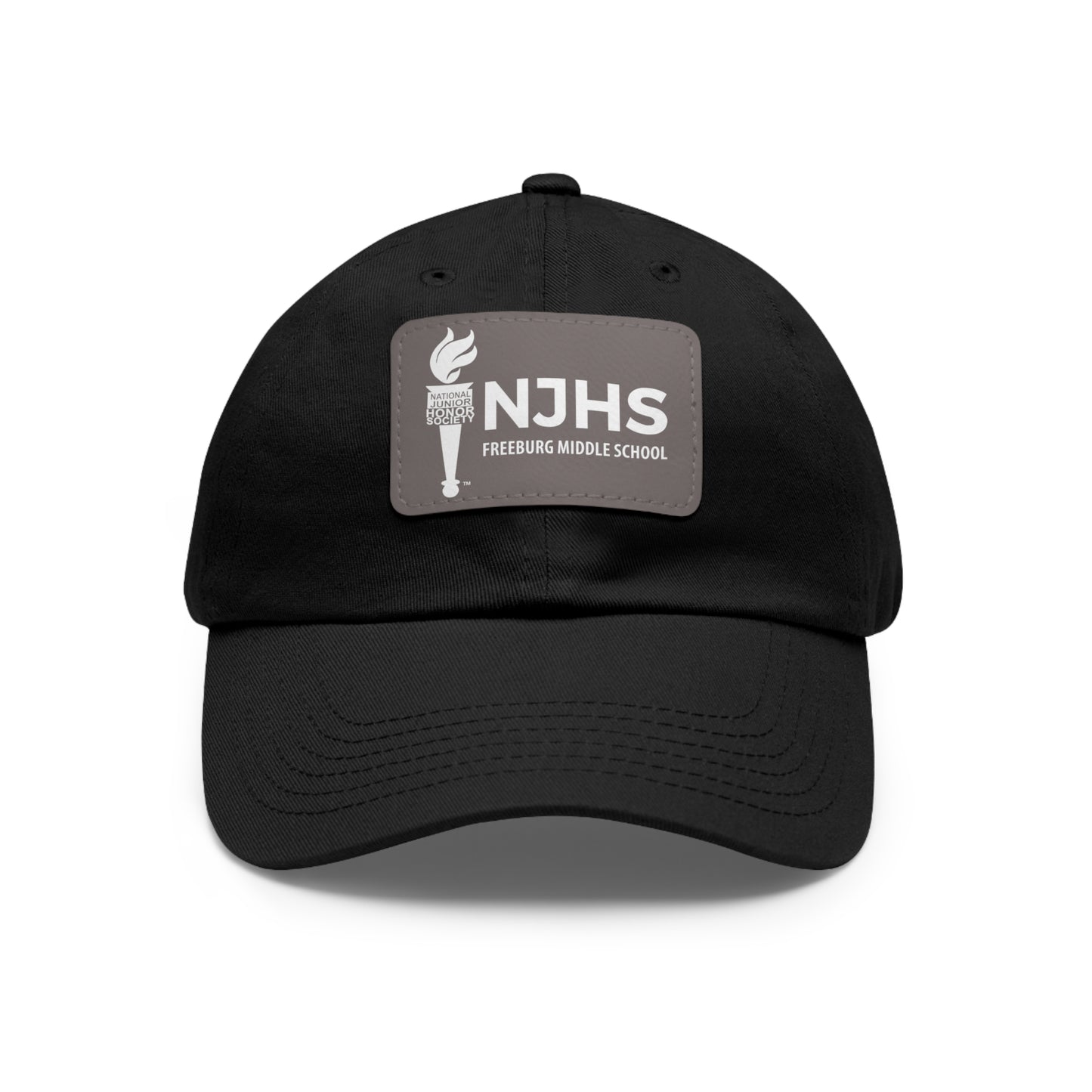 Freeburg Middle School White Torch Hat with Leather Patch