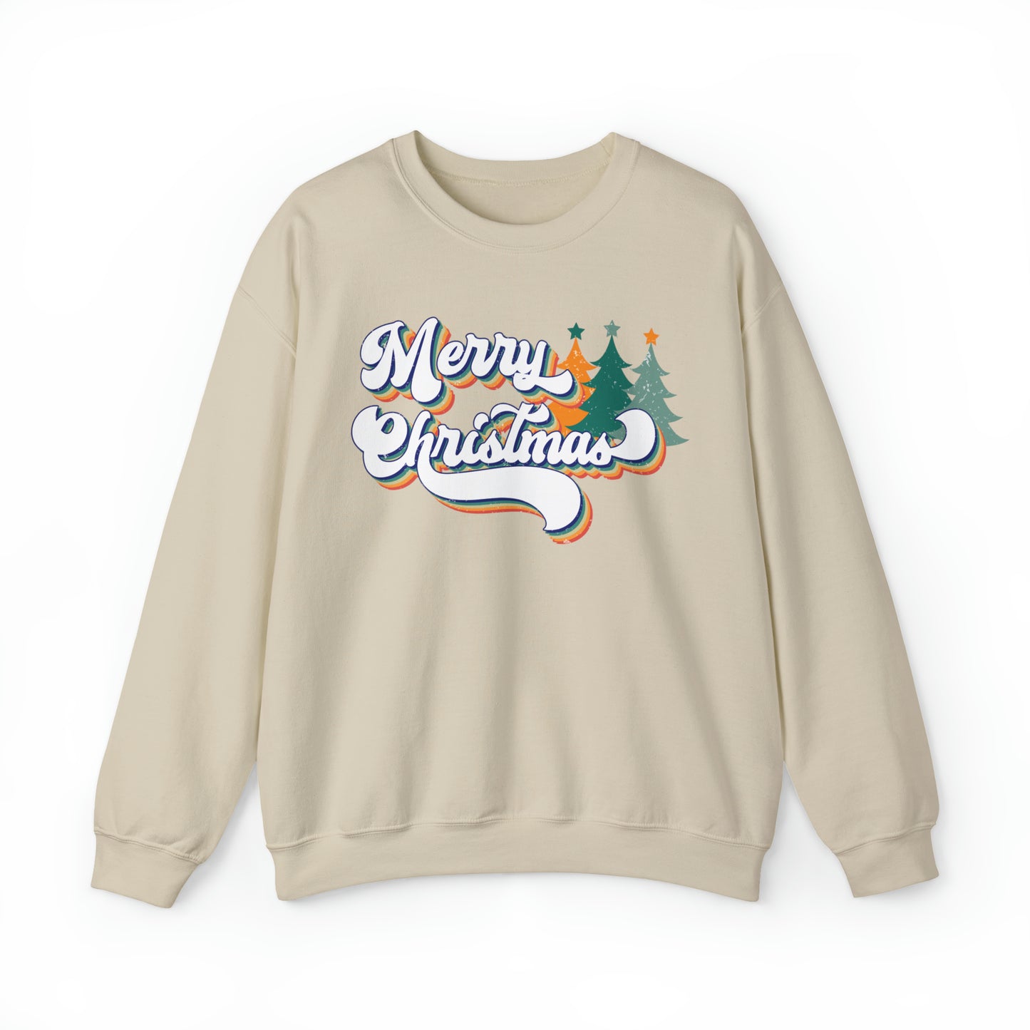 Retro Merry Christmas Heavyweight Crewneck Sweatshirt