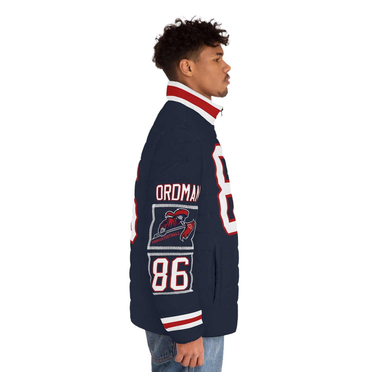 Ordman 86 Custom Game Day Men's Puffer Coat/ Jacket