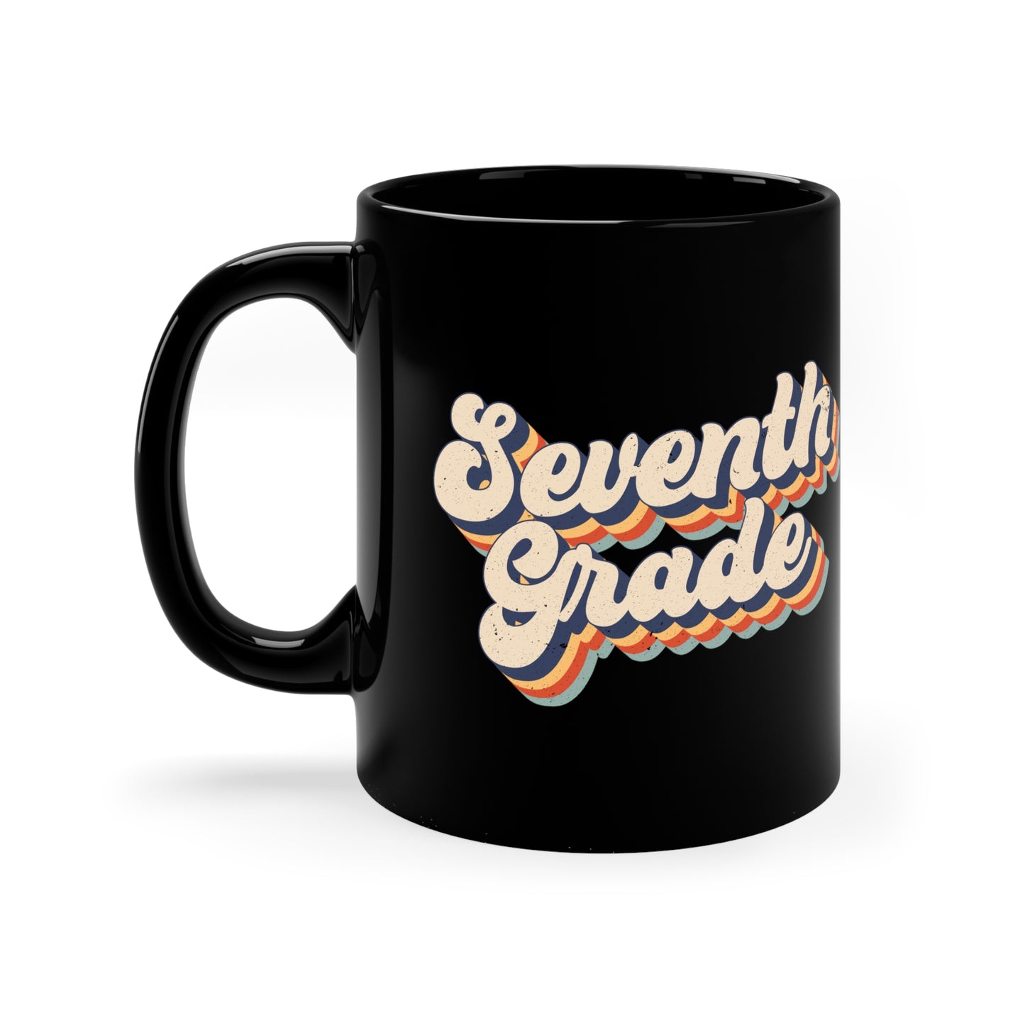 Retro Seventh Grade 11oz Black Mug