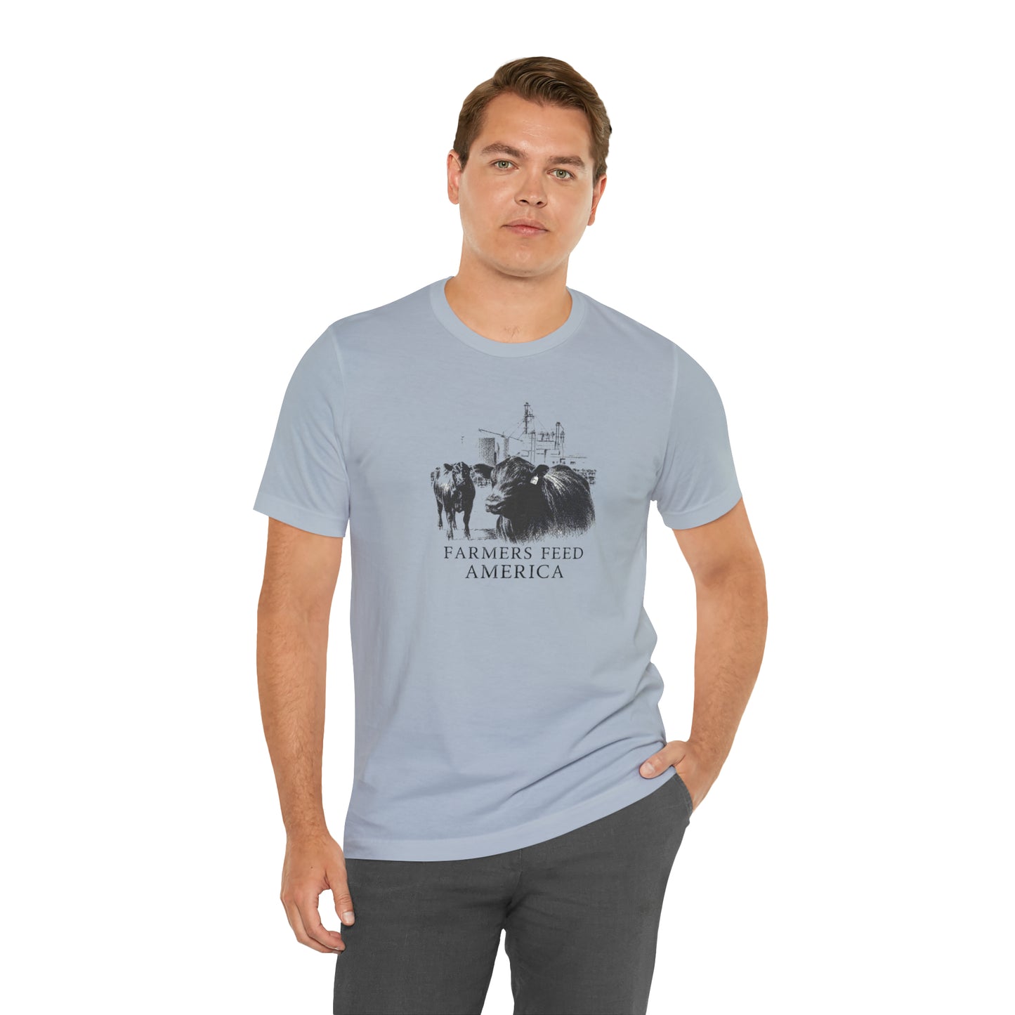 "Farmers Feed America" Unisex Jersey Short Sleeve Tee