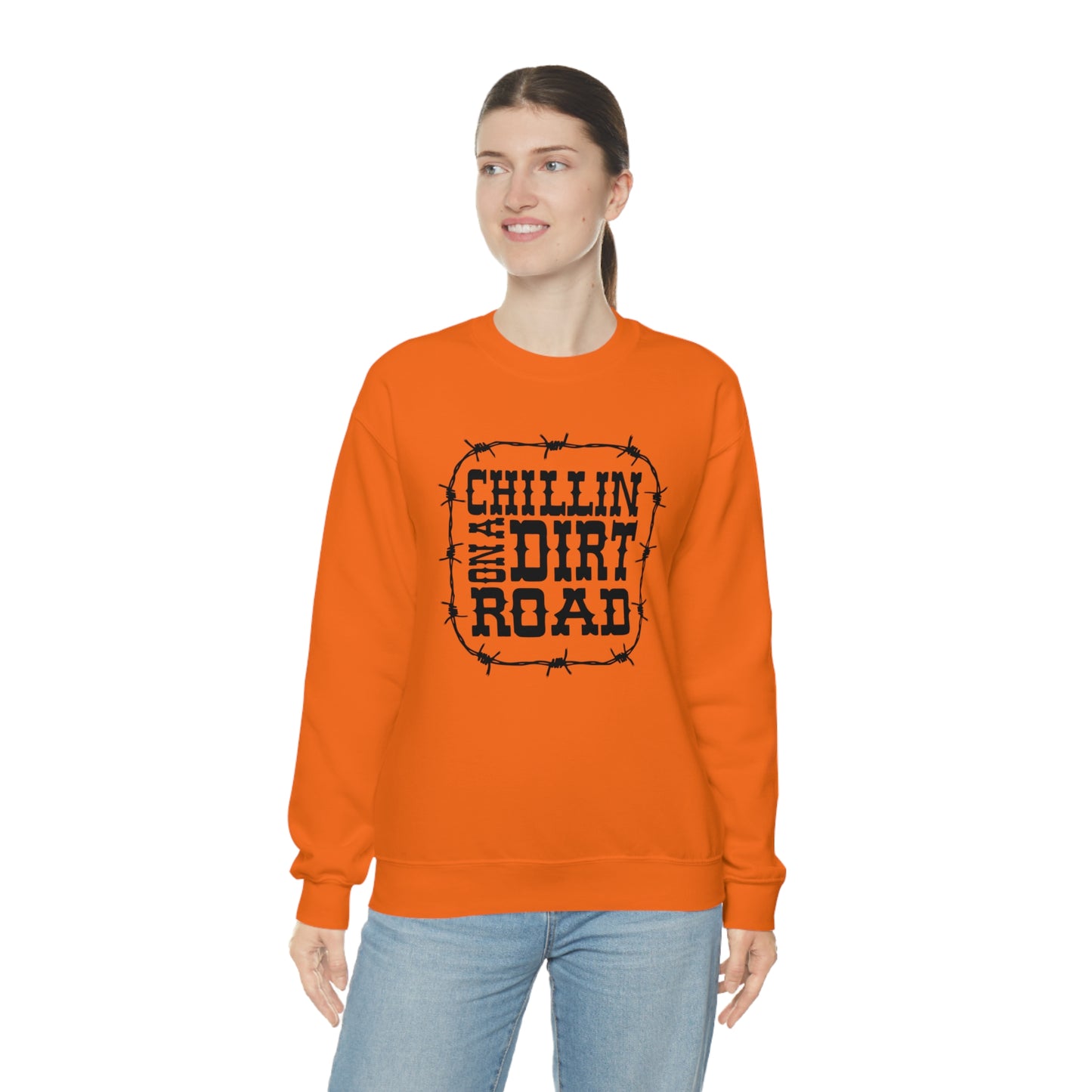 "Chillin' on a Dirt Road" - Unisex Heavy Blend™ Crewneck Sweatshirt