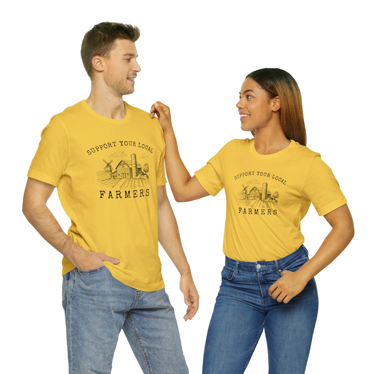 "Support Your Local Farmers Wide Scene" Unisex Jersey Short Sleeve Tee