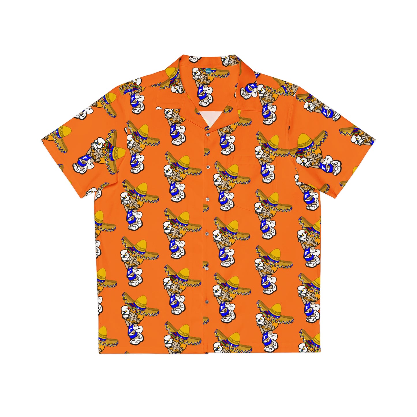 Freeburg Sombrero Midget Men's Hawaiian Shirt - Orange