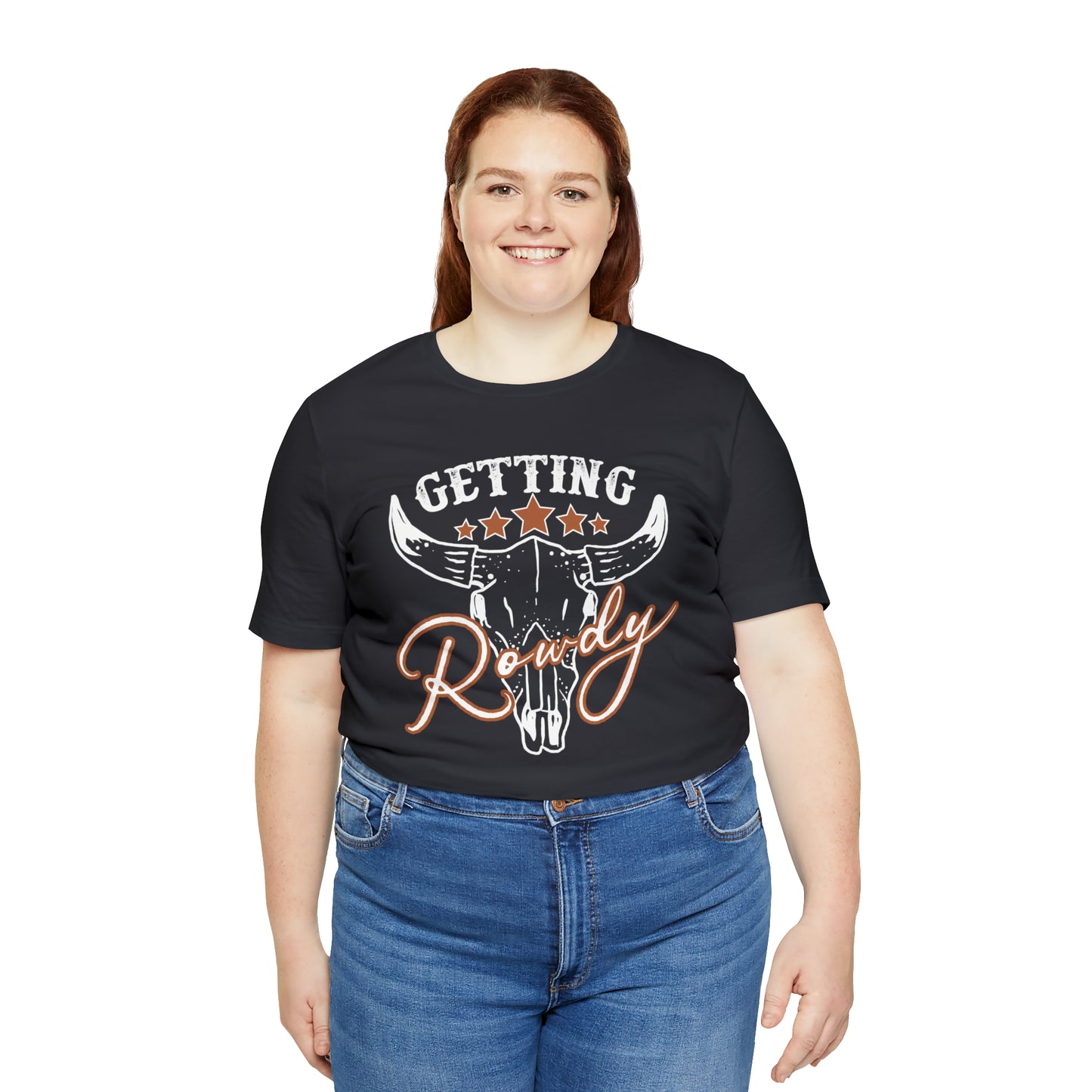 Vintage Getting Rowdy Party/ Bridesmaid/ Groomsman T-Shirt - White Ink