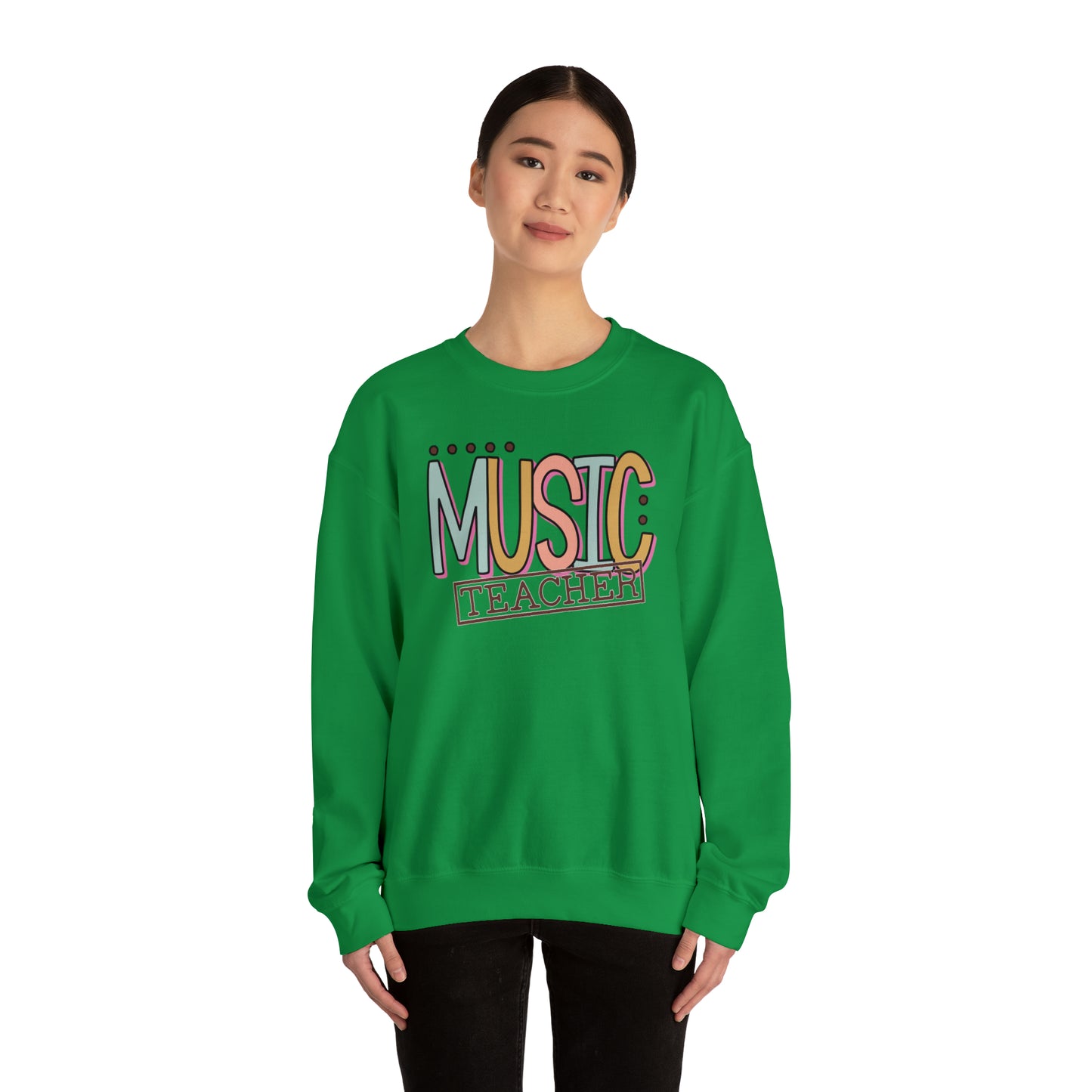 Vintage Multi-Colored Technology Teacher Lined Heavyweight Crewneck Sweatshirt