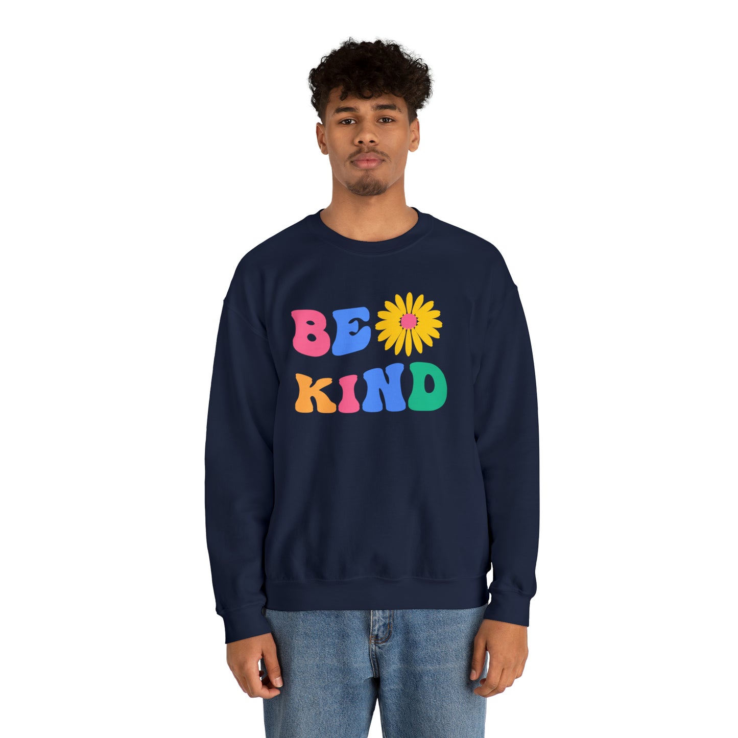Be Kind Retro Warm Colored Unisex Heavy Blend™ Crewneck Sweatshirt
