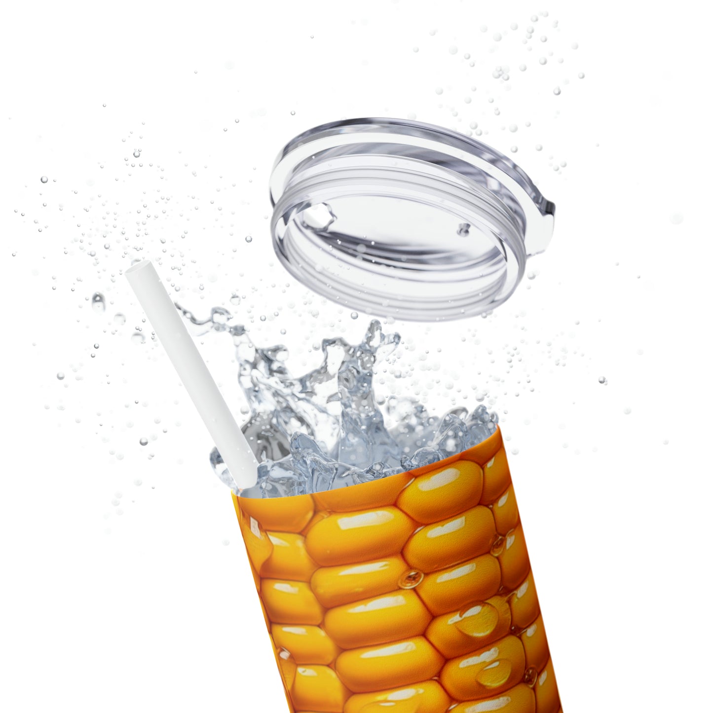 Ear of Corn/ Corn on the Cob Country Farming Skinny Tumbler with Straw, 20oz