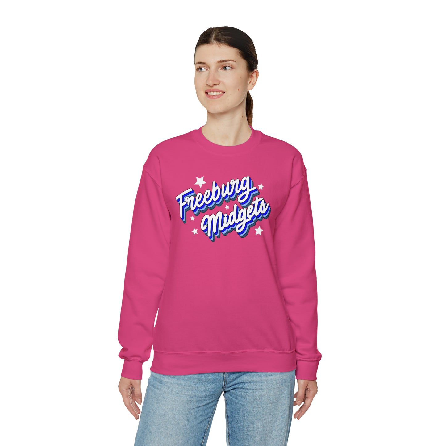 Retro Freeburg Midgets Unisex Heavy Blend™ Crewneck Sweatshirt