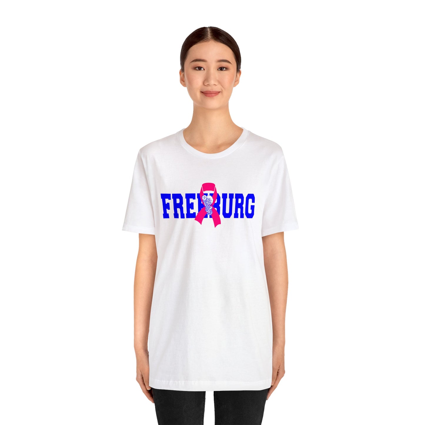 Freeburg Midgets Pink Ribbon Bella Jersey Short Sleeve Tee (Unisex)