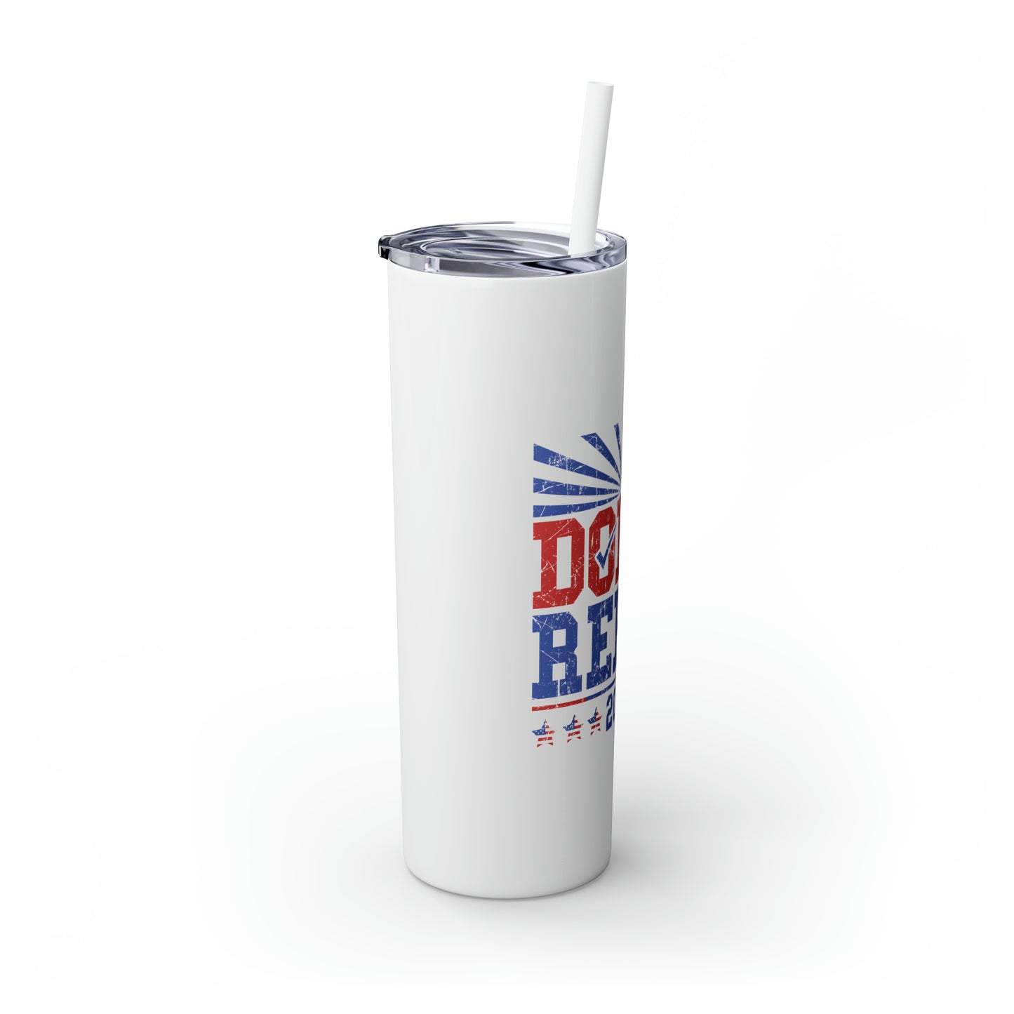 Dolly and Reba for President 2024 Skinny Tumbler with Straw, 20oz