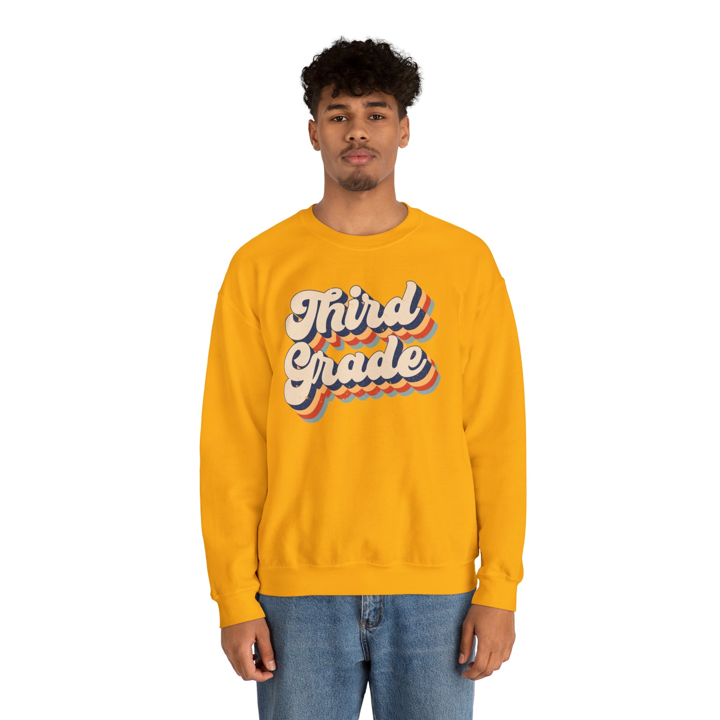 Retro Third Grade Unisex Heavy Blend™ Crewneck Sweatshirt