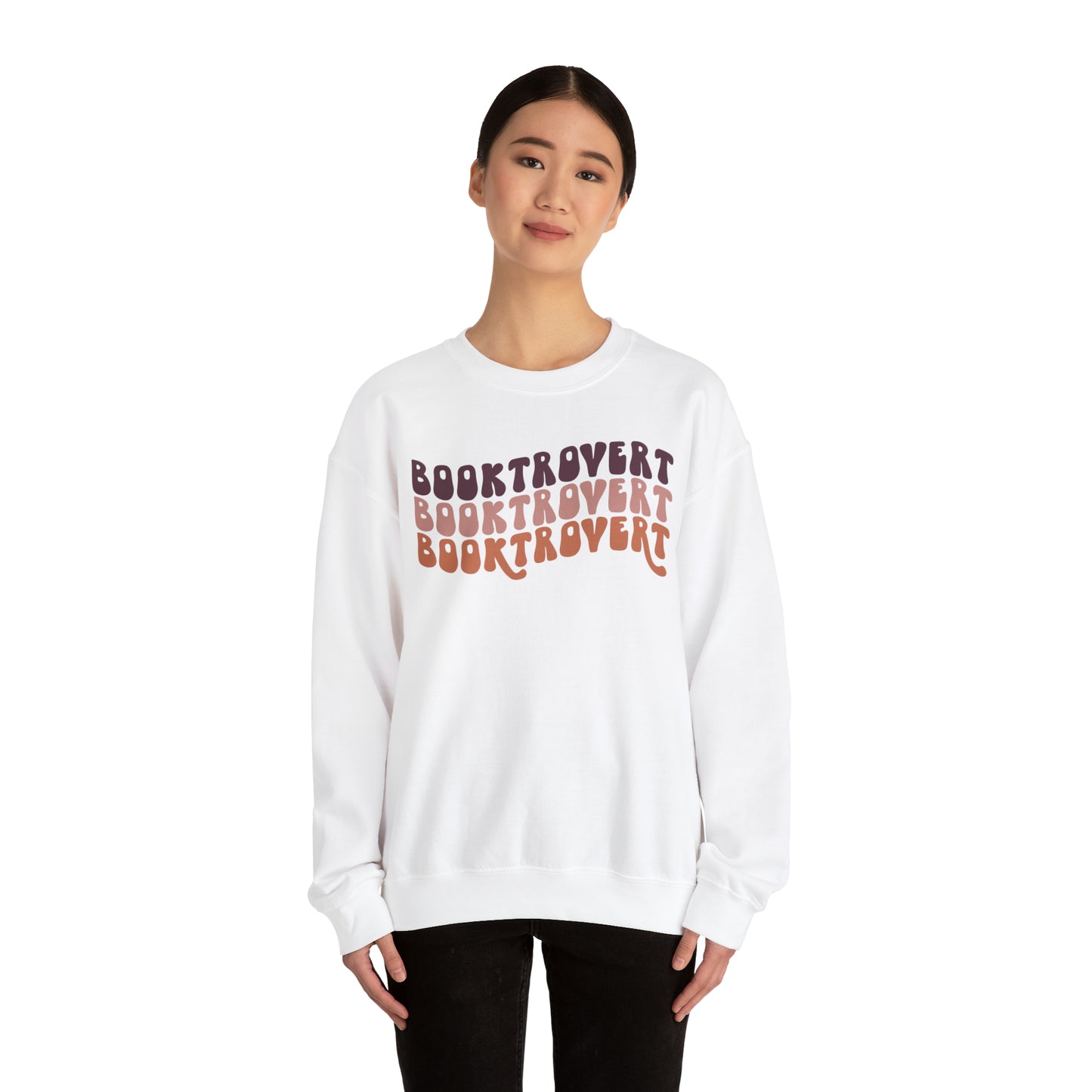 Warm Booktrovert Unisex Heavy Blend Crewneck Sweatshirt