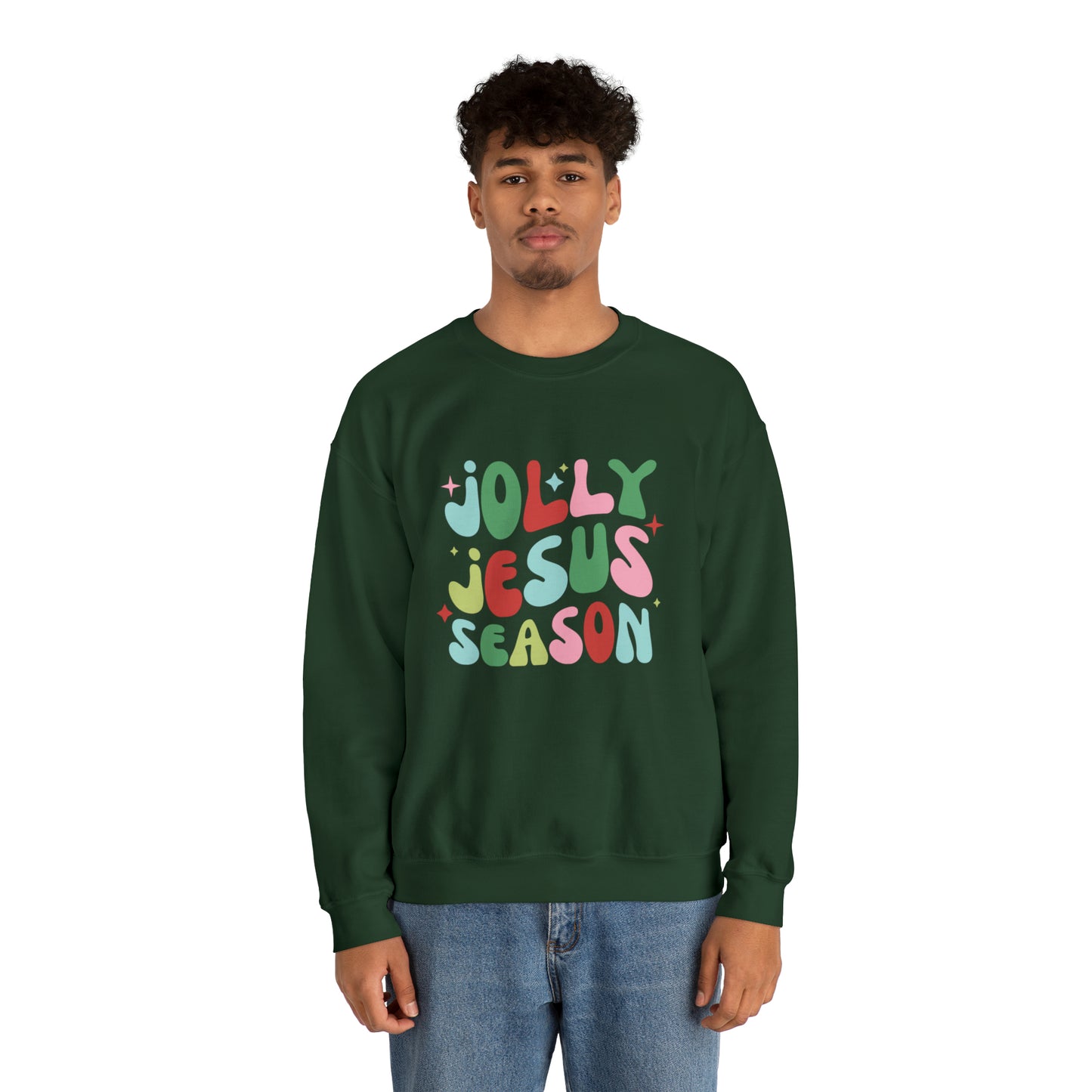 Jolly Jesus Season Unisex Heavy Blend™ Crewneck Sweatshirt